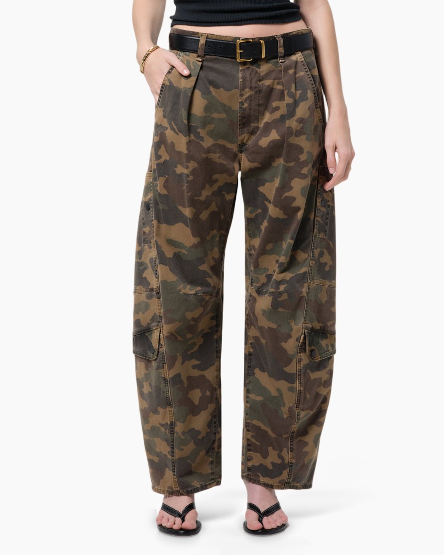broek met cargo, camouflage, riem, cargo zakken, militaire broek