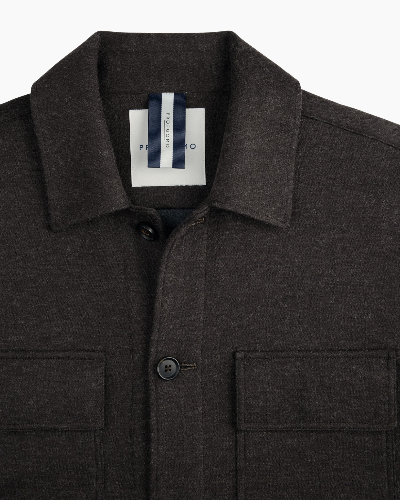 jacke, hemdenjasje, knopsluiting, twee borstzakken, lange mouwen