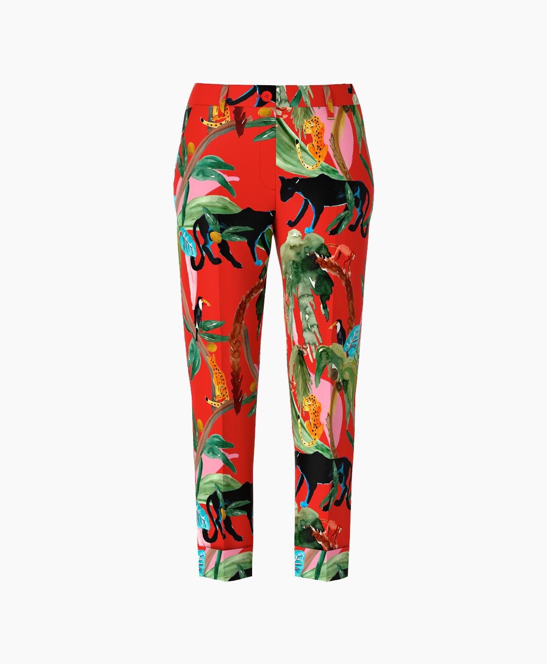 Marc Cain Pants Broek Up 81.05 W52 midden rood