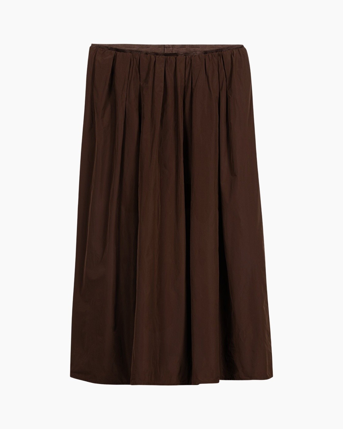 rok, bruin, lang, geregeld, elastische tailleband