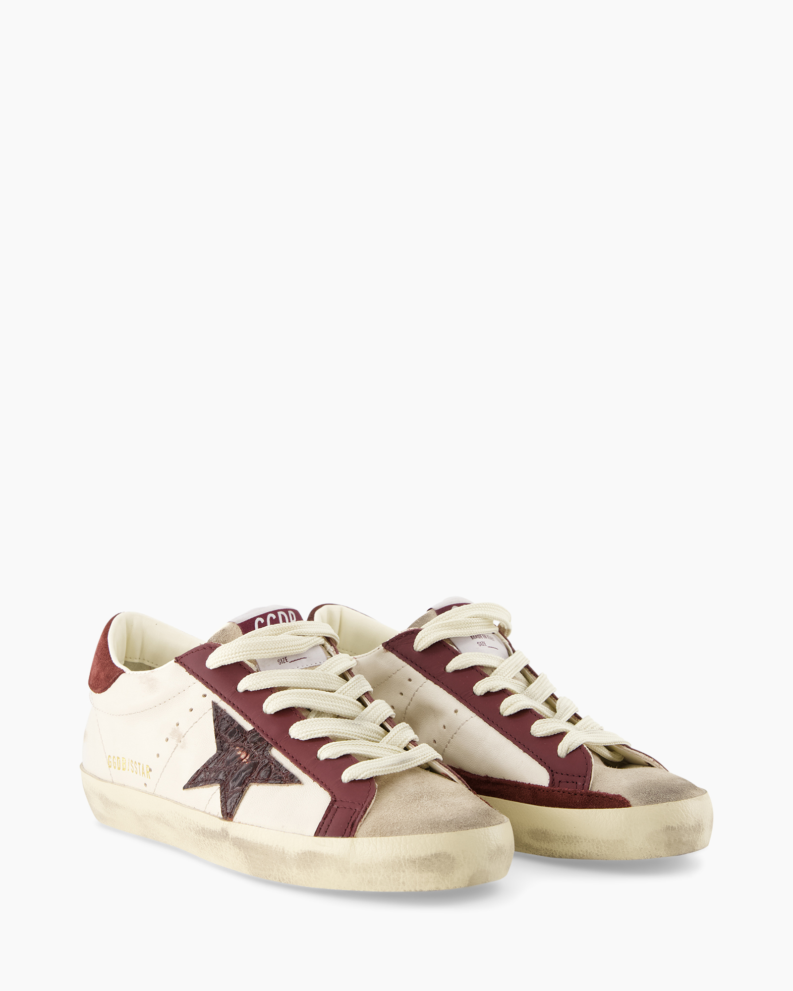 sneaker, schoen, laag-sneaker, crémé, ster-logo
