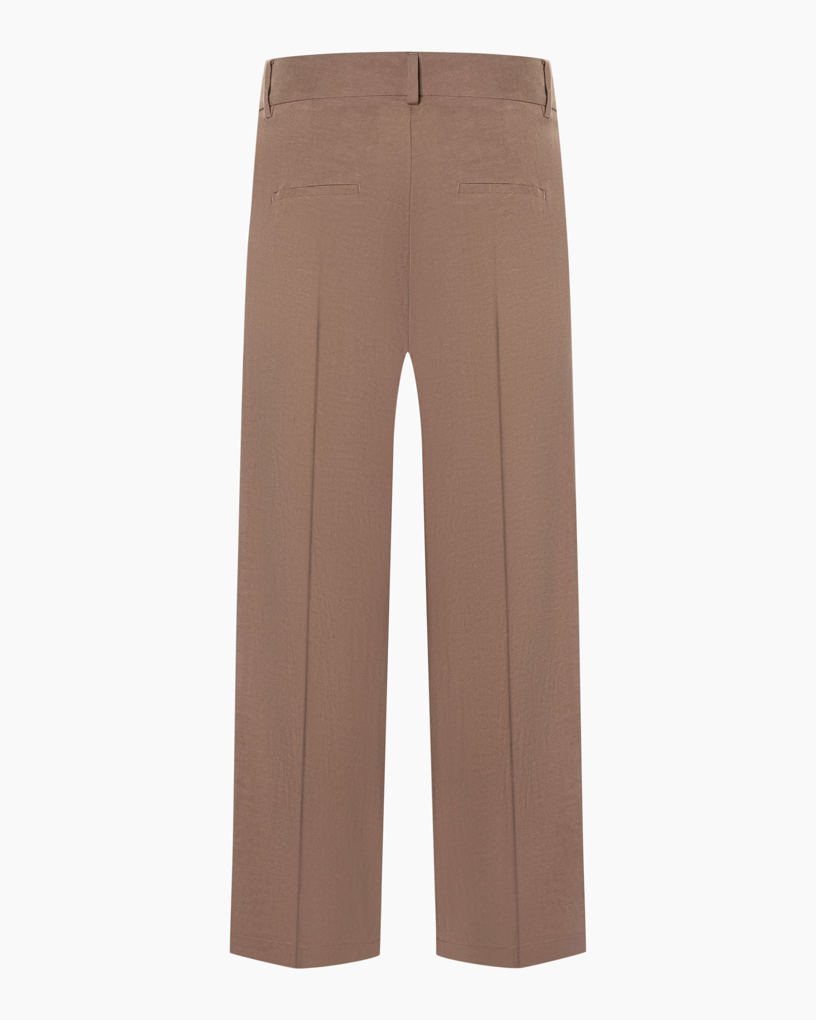 broeken, broeken stijl, wijdere pijp, beige, achterkant