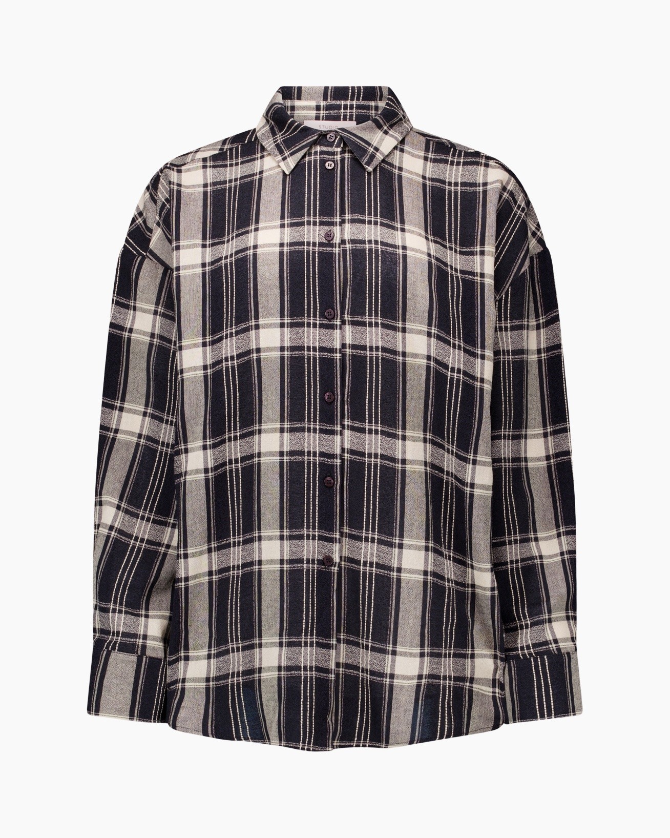 geruit, hemd, flanel, lange mouw, knopen+