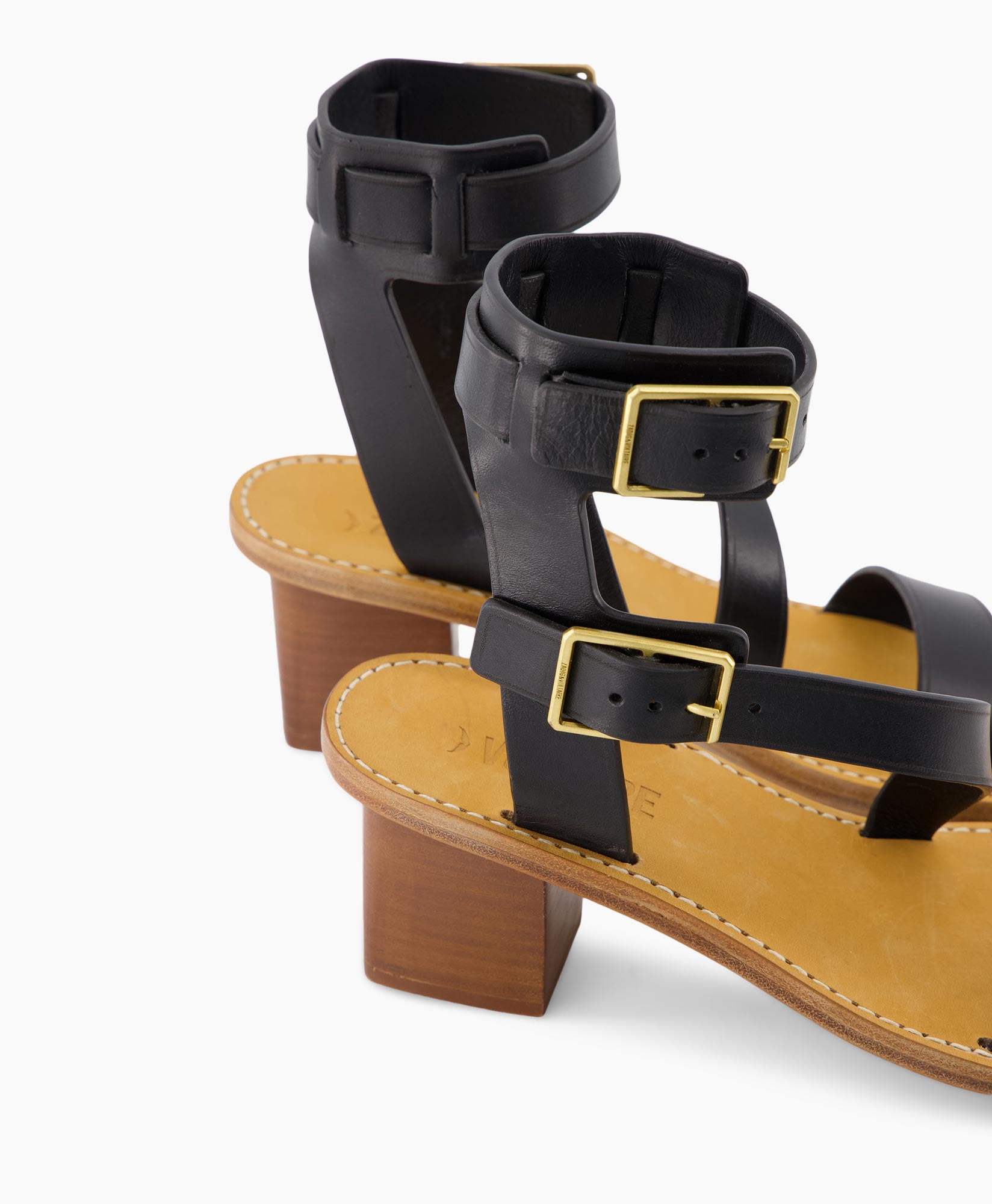 Sandaal Met Hak Cecilia Caprese Sandal Leather Zwart