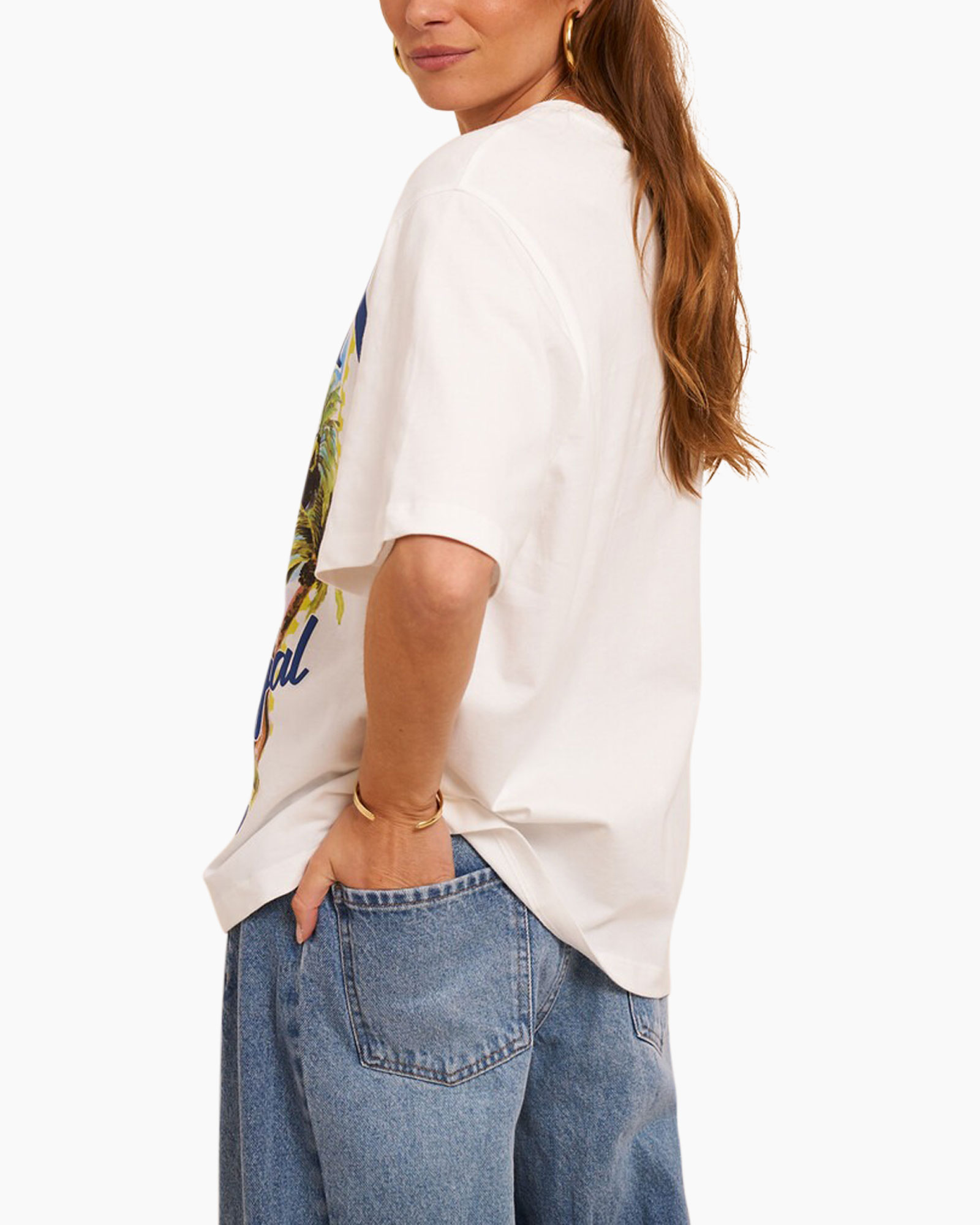 T-shirt, grafisch, parijs?, vakantie, palmboom