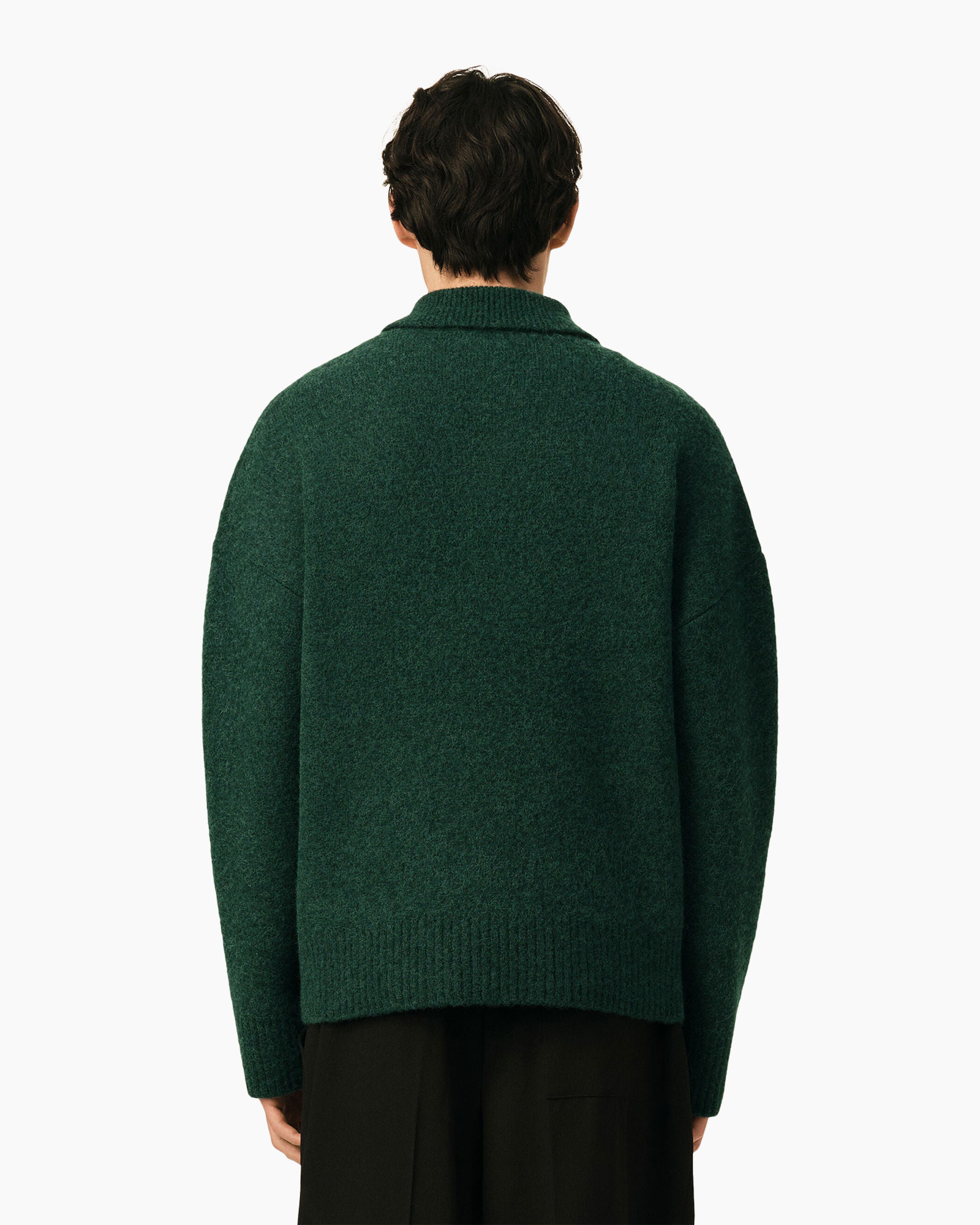 trui, groen, gebreid, hartembleem, laag kleding