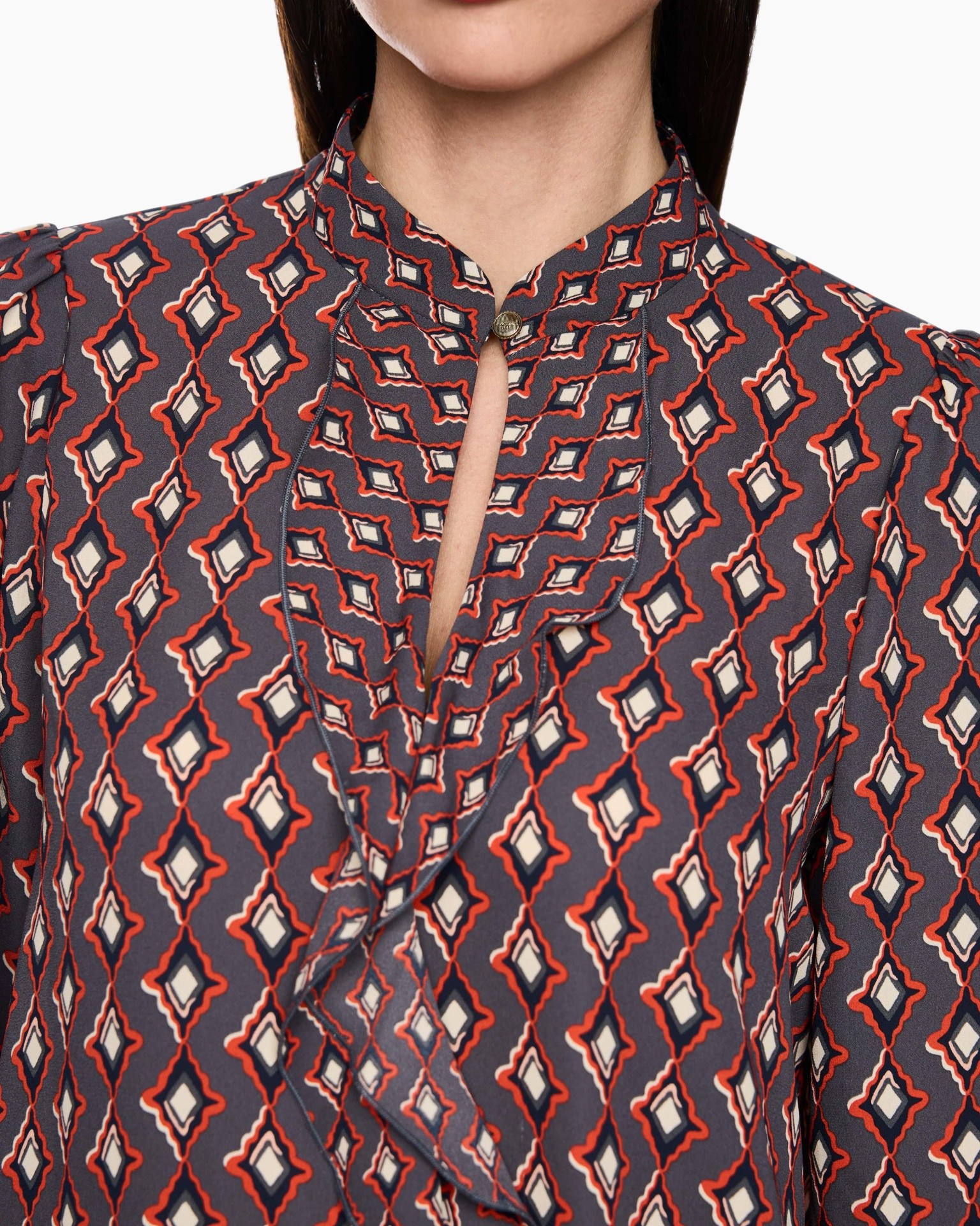 Clothing, Shirt, Blouse, Pattern, Coat