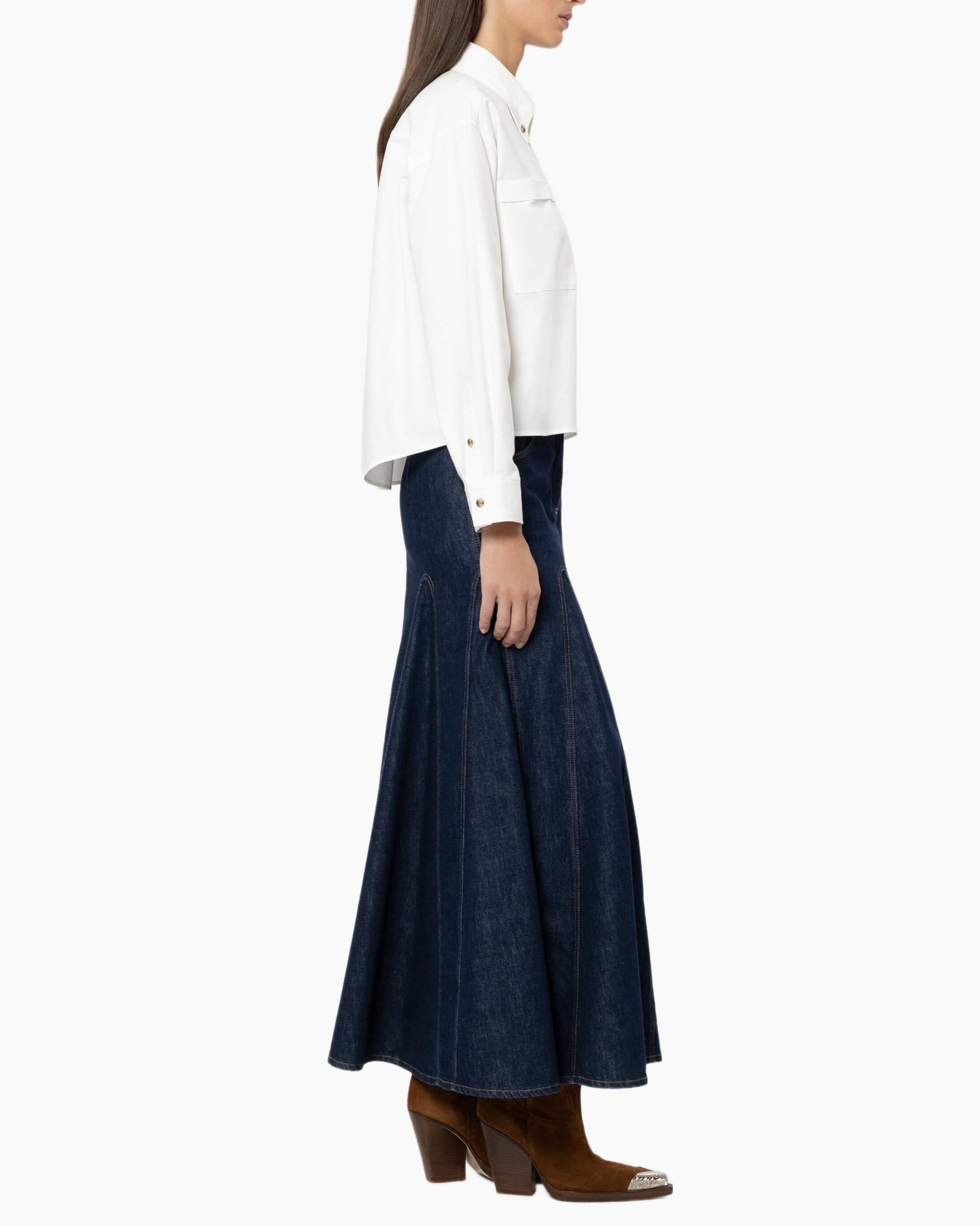 Pants, Skirt, Long Sleeve, Coat, Person