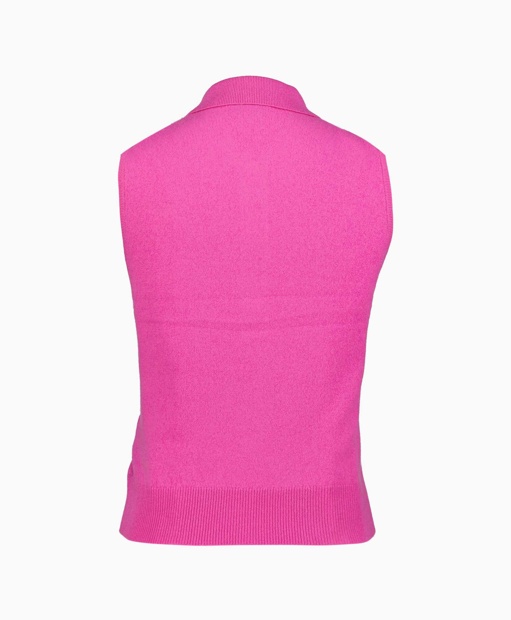 Spencer Cashmere Mix Sleeveless Polo Pink