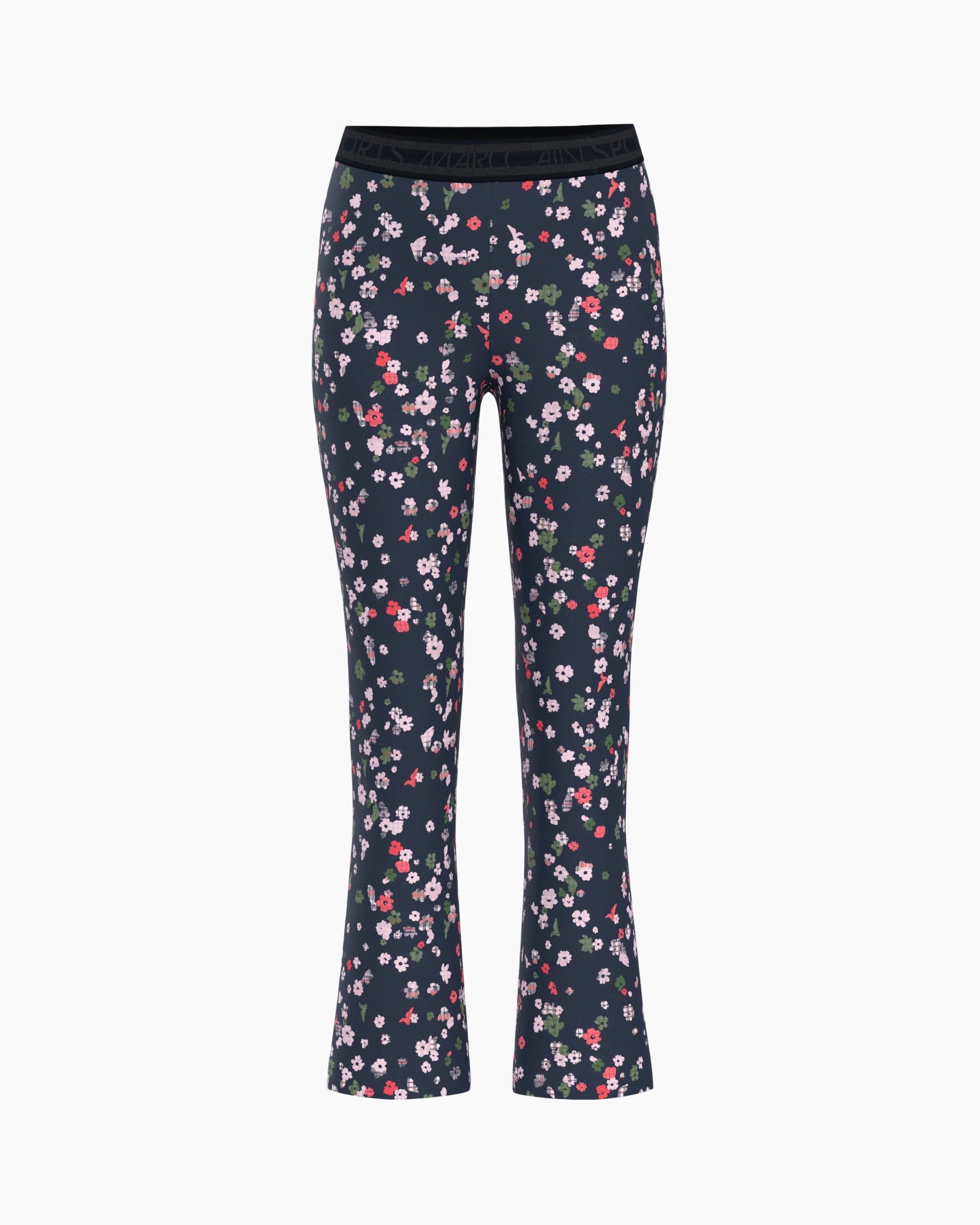leggingen, bloemensprint, patroon, nvy/donkerblauw, stretch