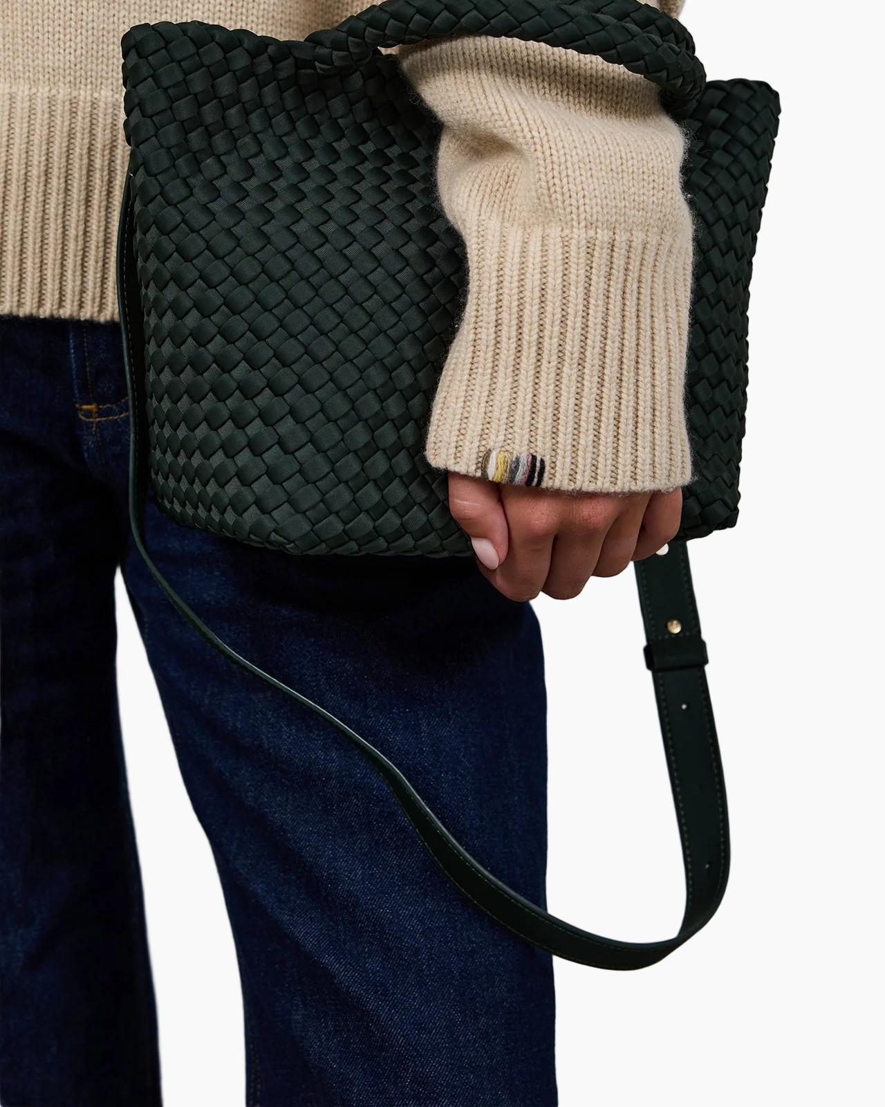 tassen, handtas, wanndelrieme crossbody?, donkergroen, geweven patroon
