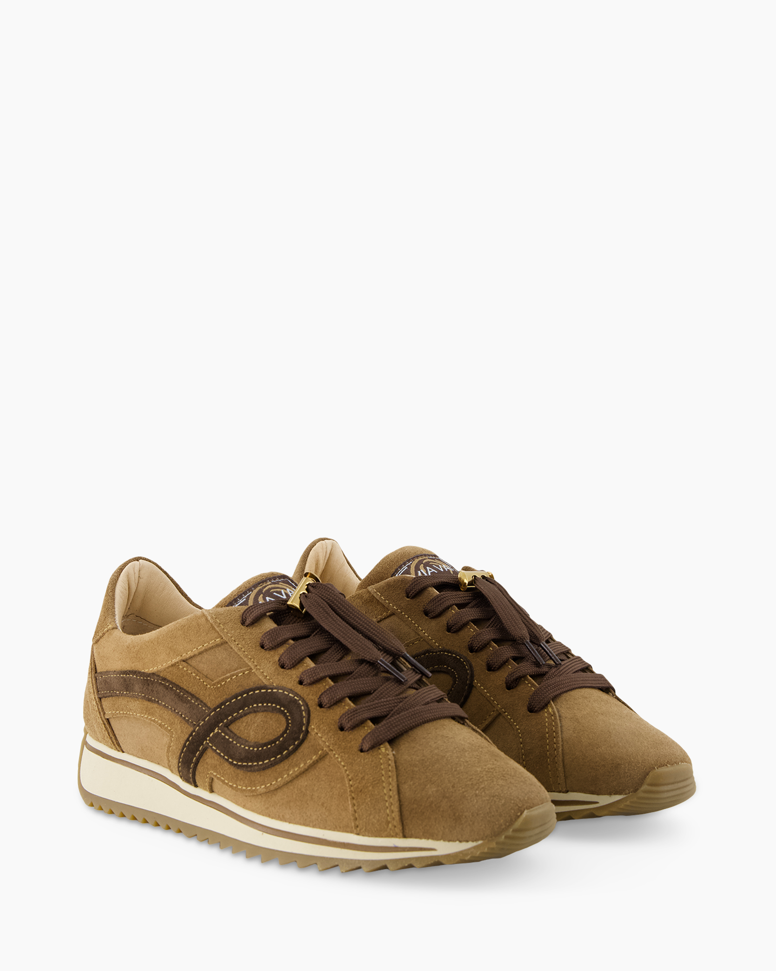 sneaker, atletiek, bruin, suede, casual