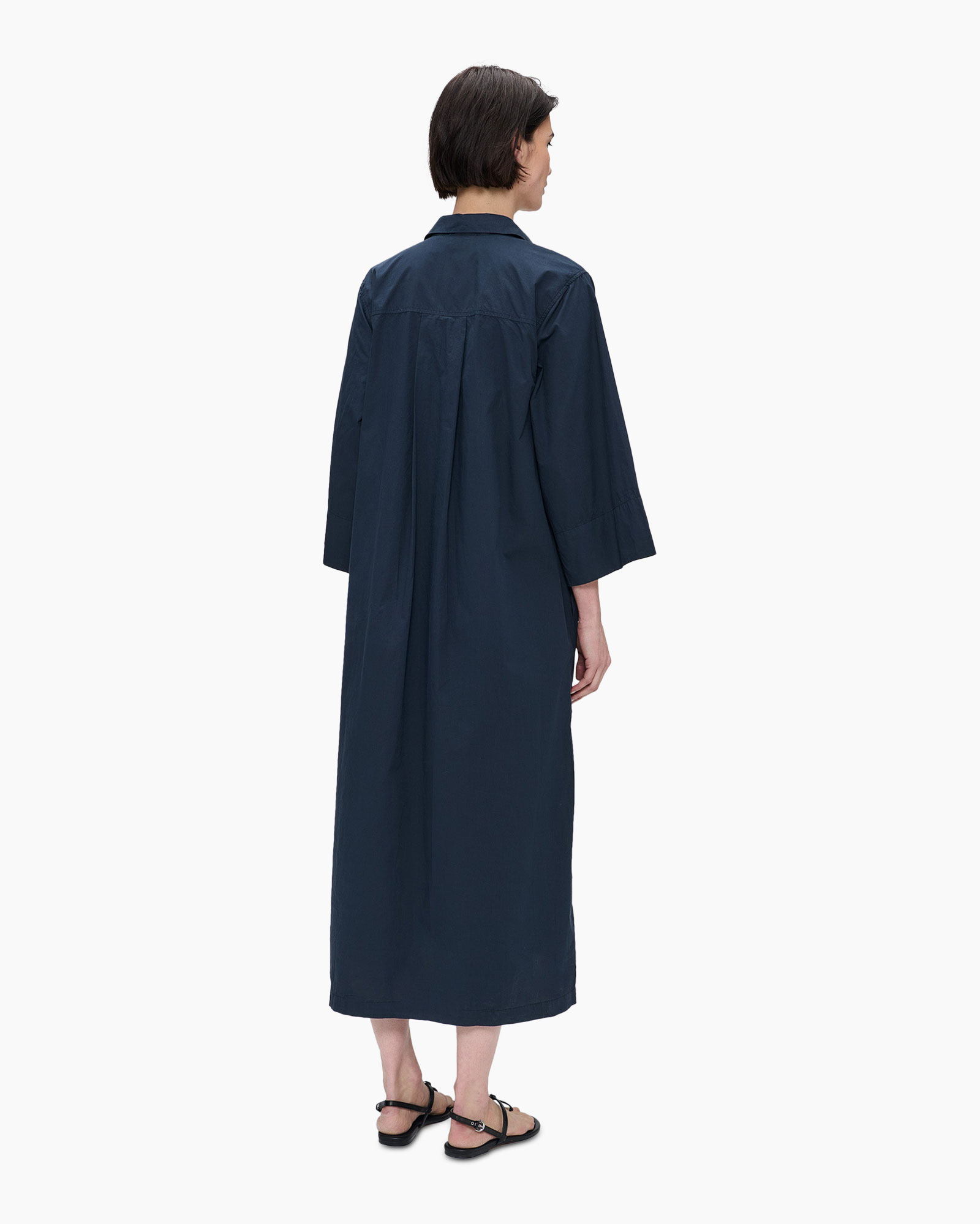 Mini Jurk Shirt Dress Donker Blauw