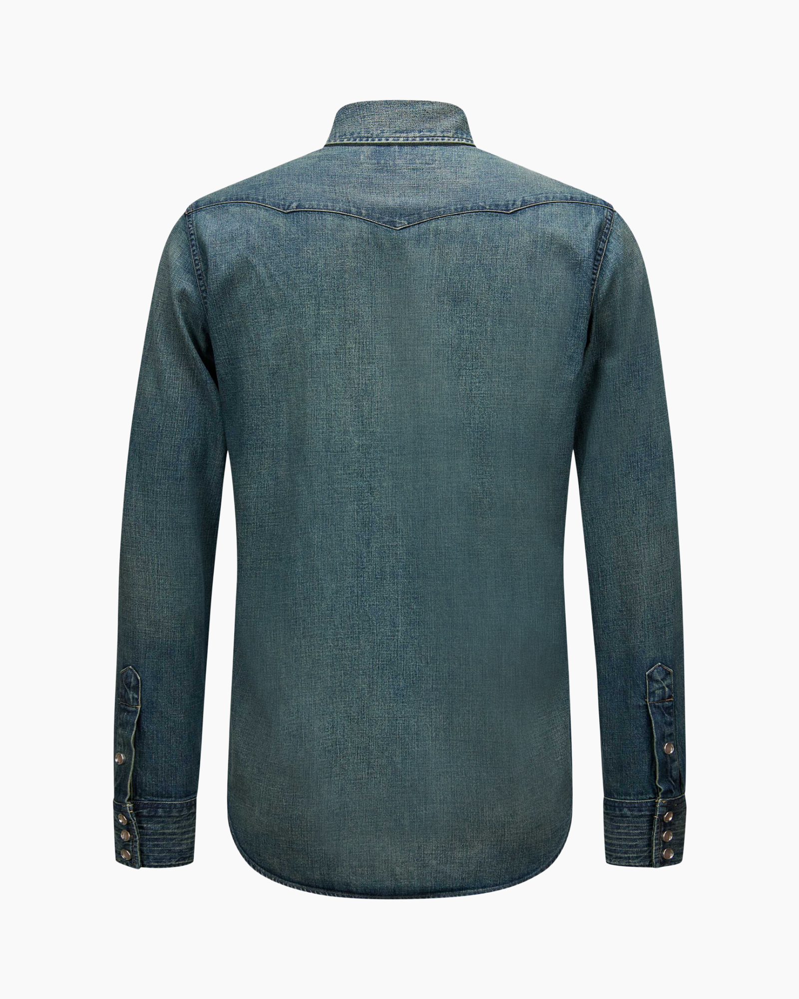 Overhemd Buffalo West Longsleeve Donker Blauw