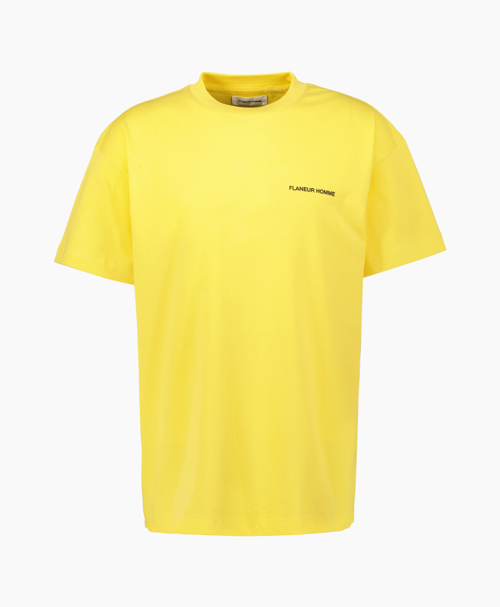 Flaneur Homme T-shirt Korte Mouw Peace T-shirt Geel