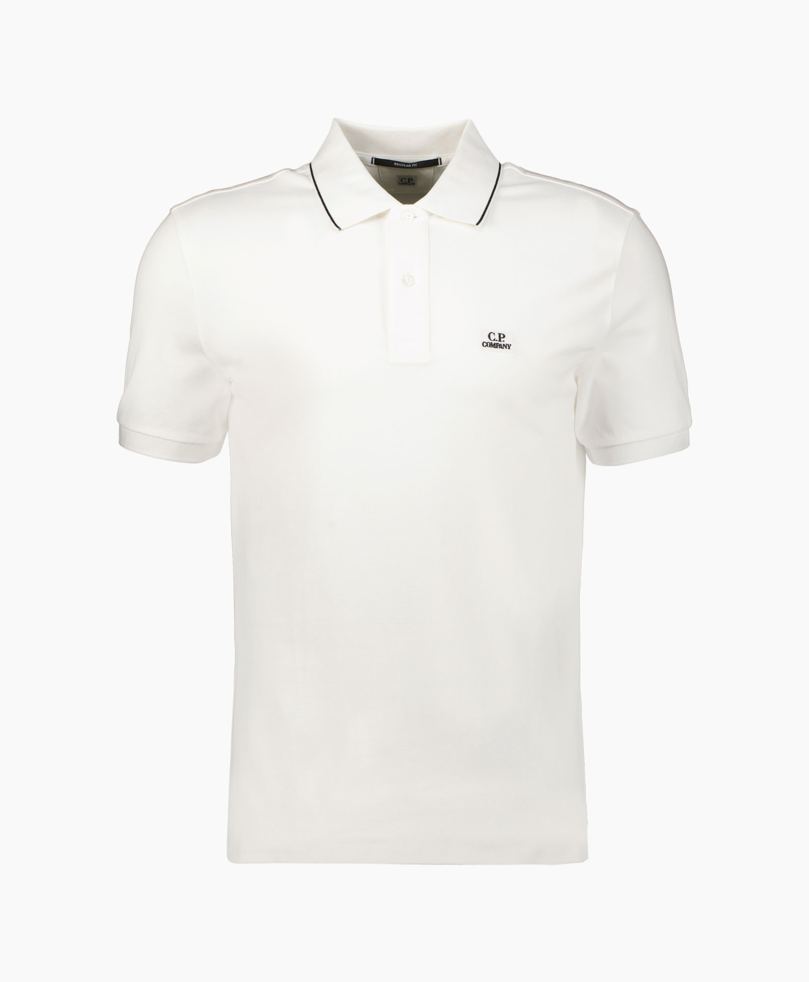 Cp Company Polo Stretch Piquet Regular Wit