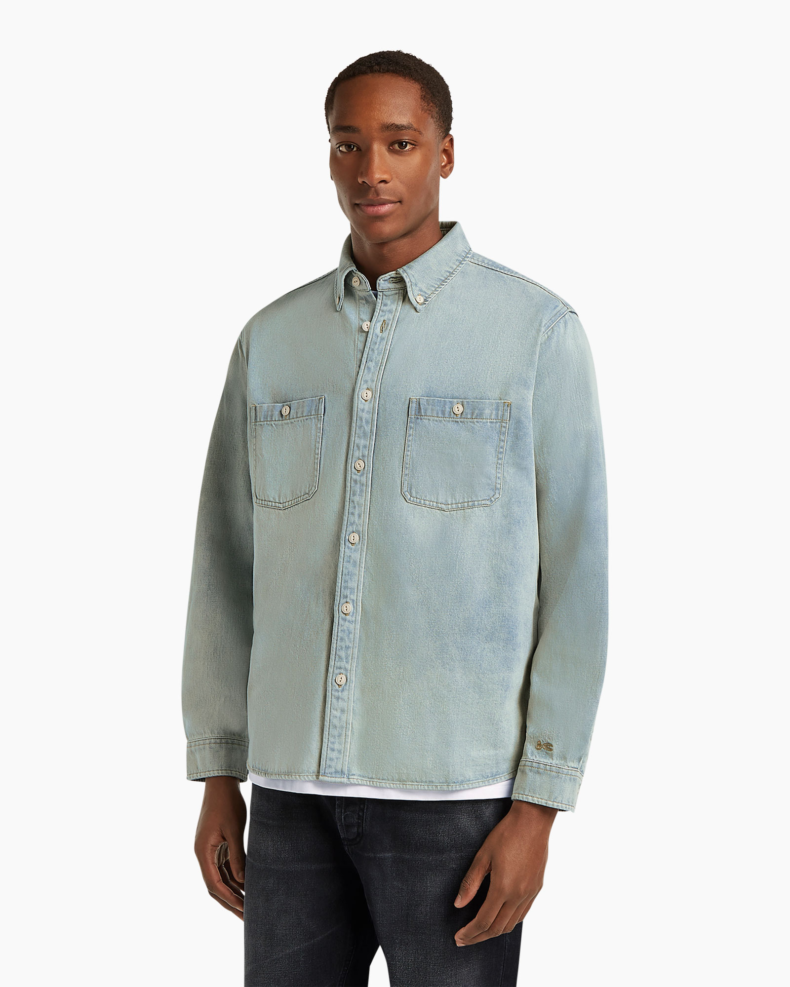 Overhemd Ben Shirt Vrw Blauw