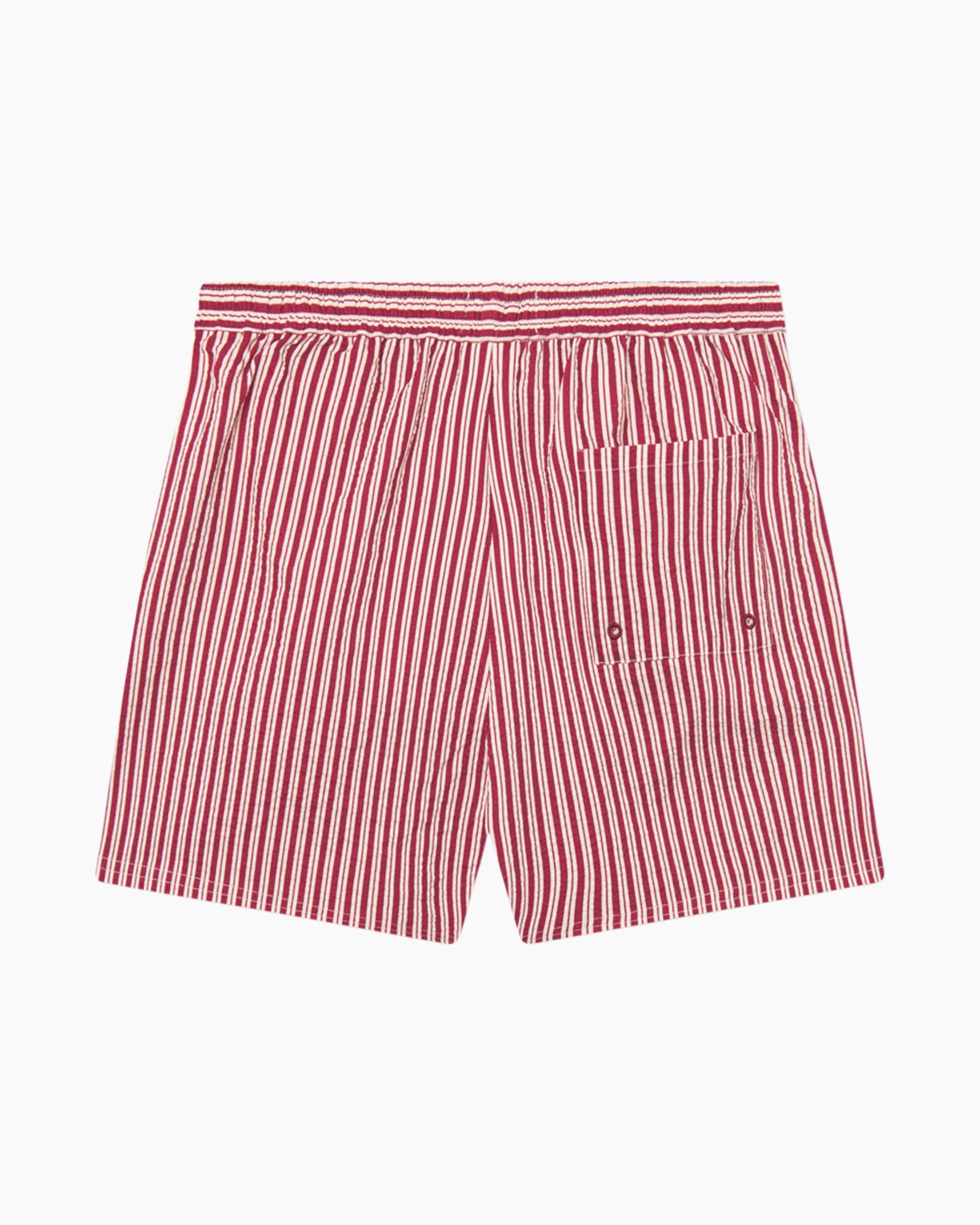 Zwembroek Stan Stripe Seersucker Rood