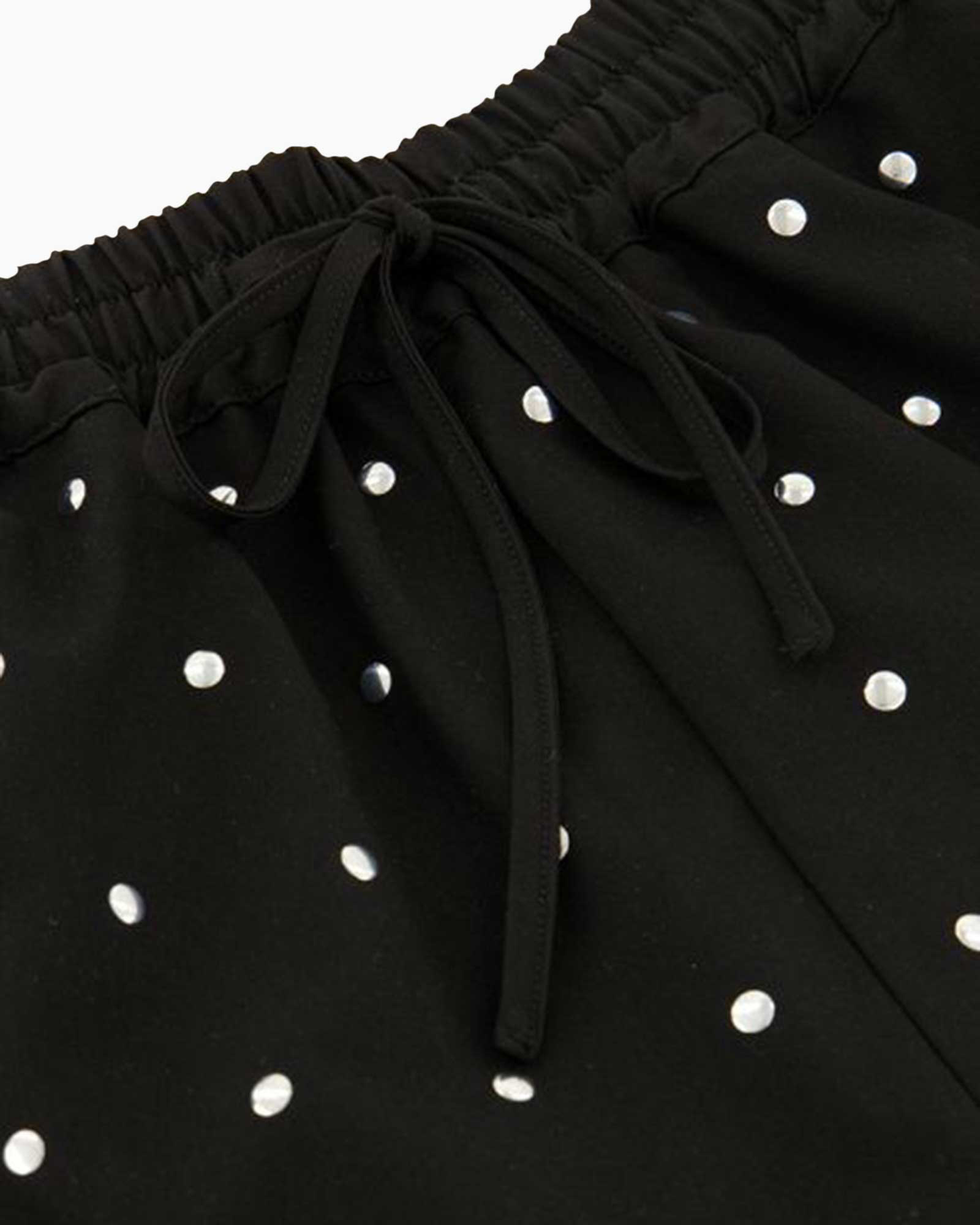 Short Short With Studs Zwart