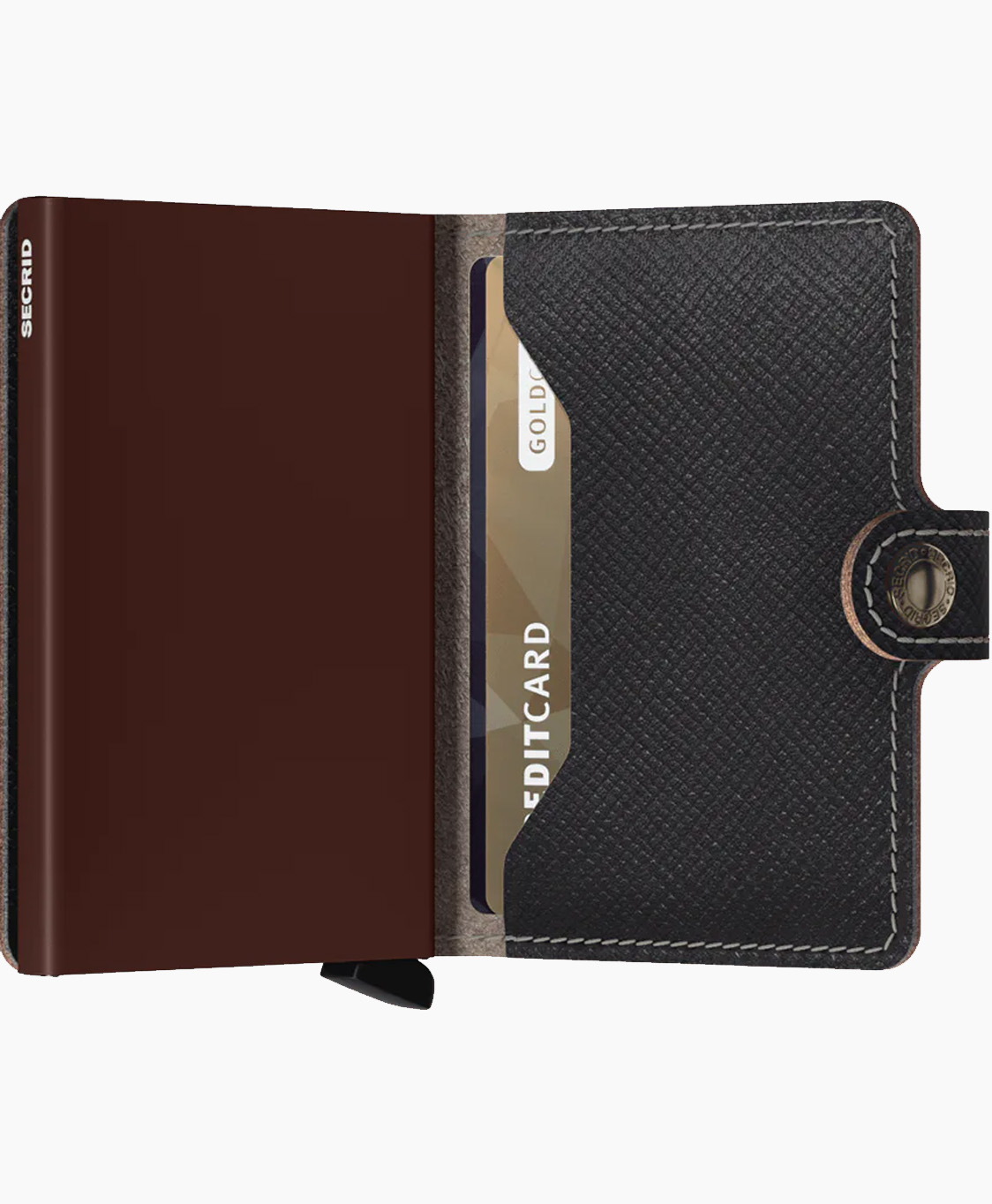 Secrid Diversen Miniwallet Saffiano Bruin