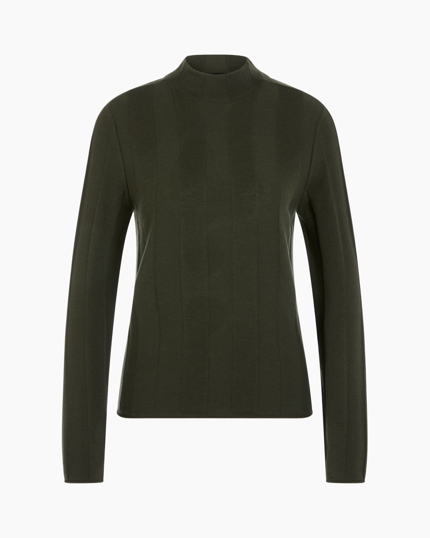 trui, uz long-sleeve, zachte olijfgroen, ribbel, brei