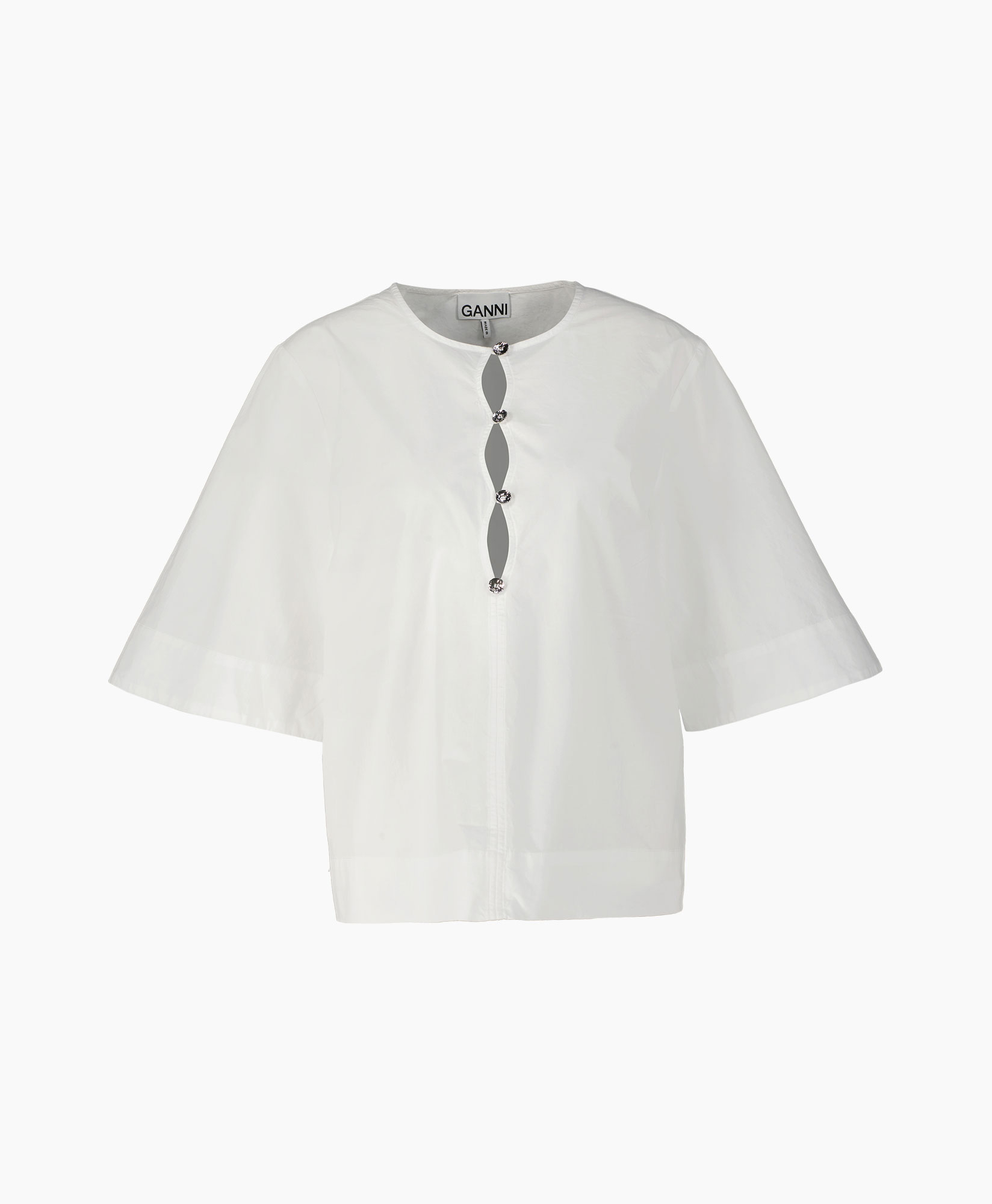 Ganni Blouse F8188 Wit