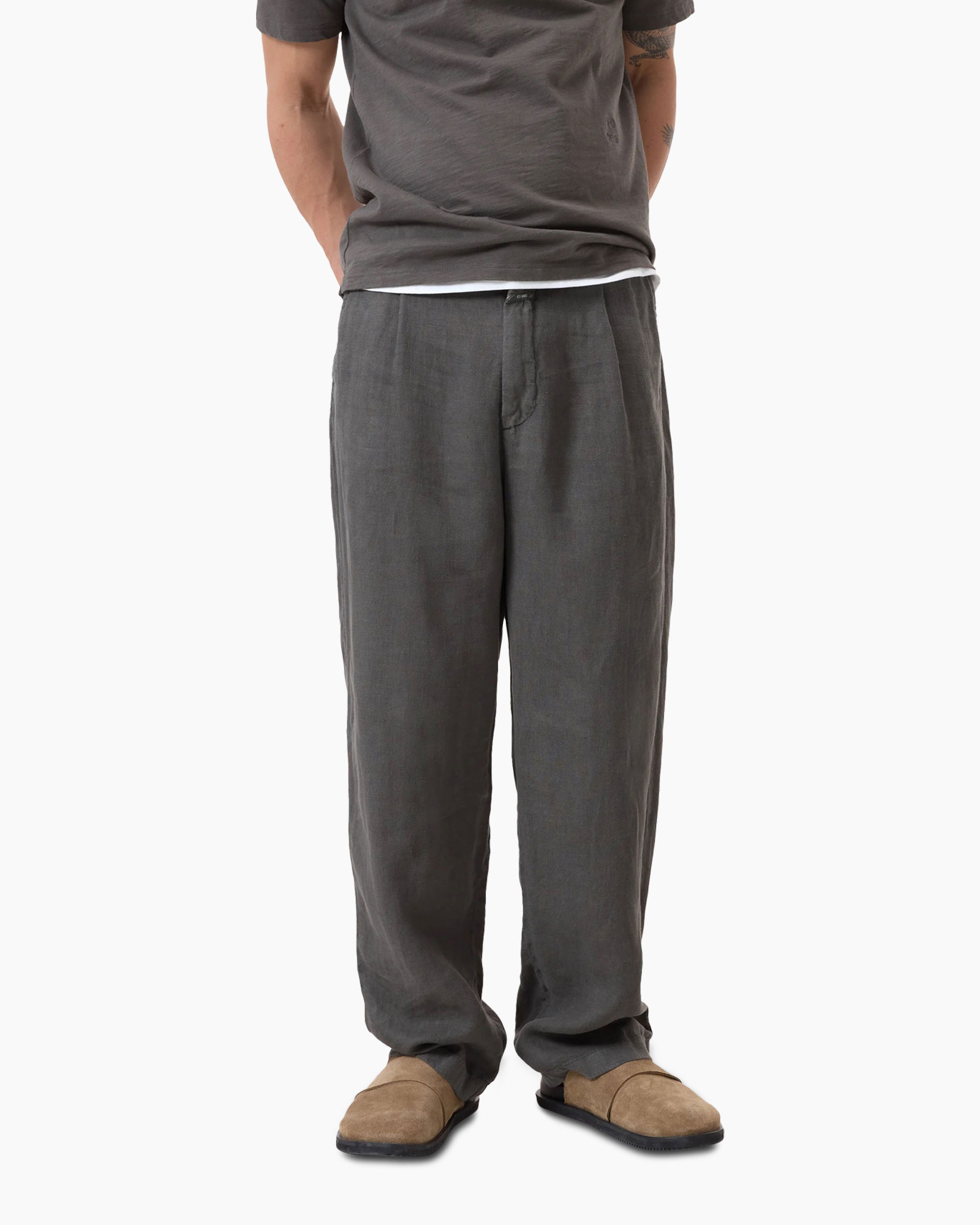 Pantalon Bloomberg Wide Grijs