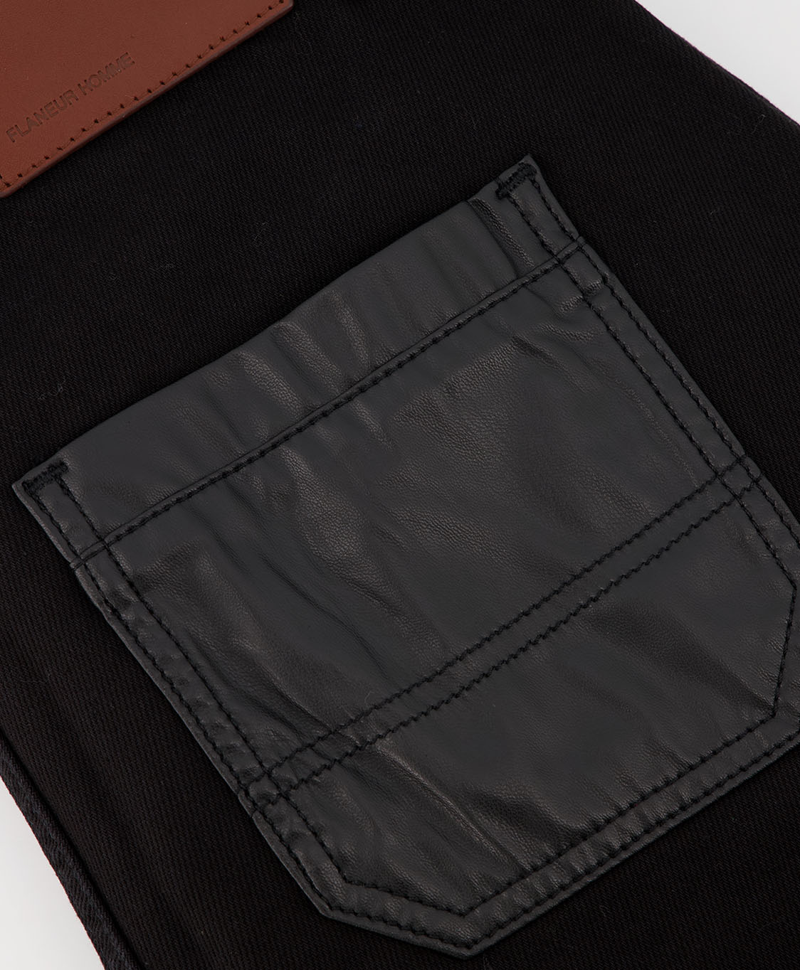 Flaneur Homme Jeans Carpenter Straight Jeans With  Zwart