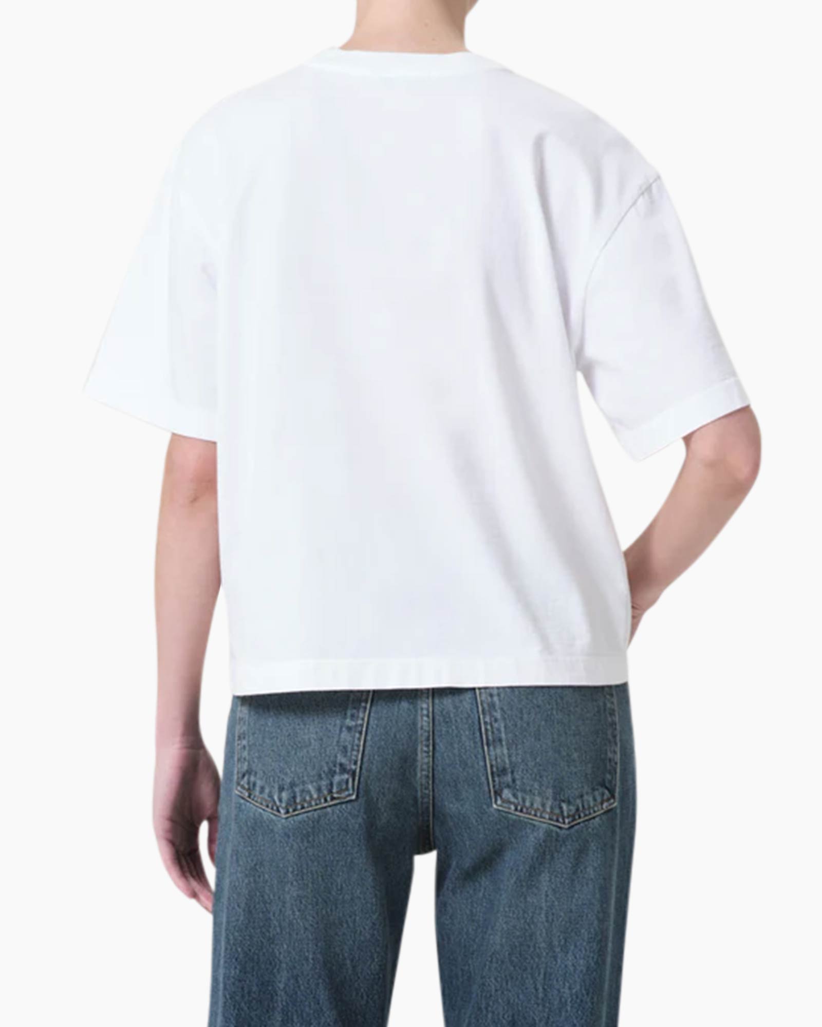 T-shirt Korte Mouw Sulma Drop Shoulder Wit