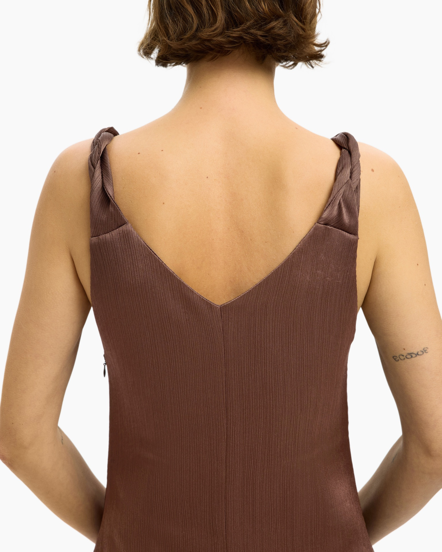 Jurk Nora Twisted Ankle Strap Dress B Bruin