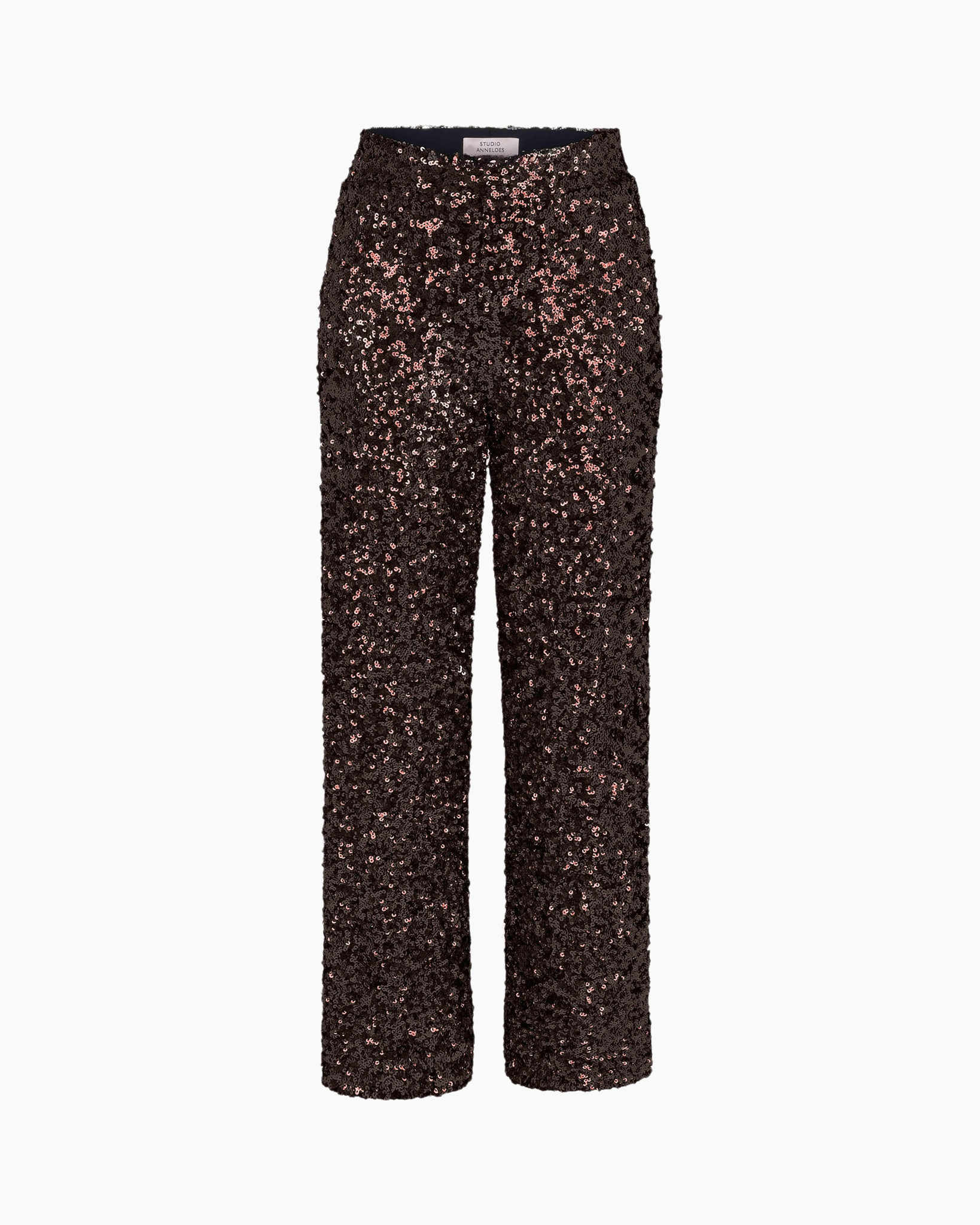 Broek Talia Sequins Trousers Donker Bruin