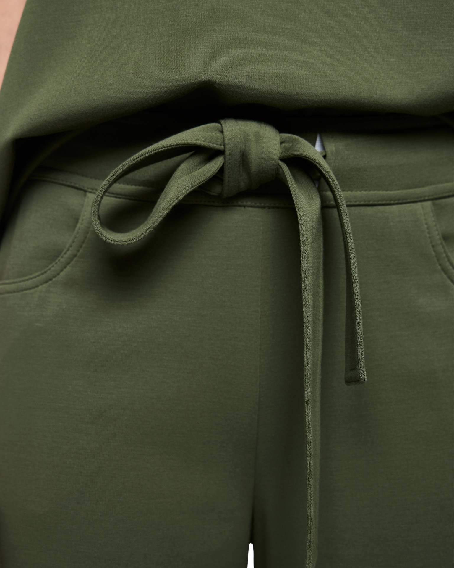 pants, drawstring, waistband, olive, casual
