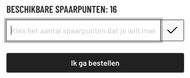 spaarpunten inleveren