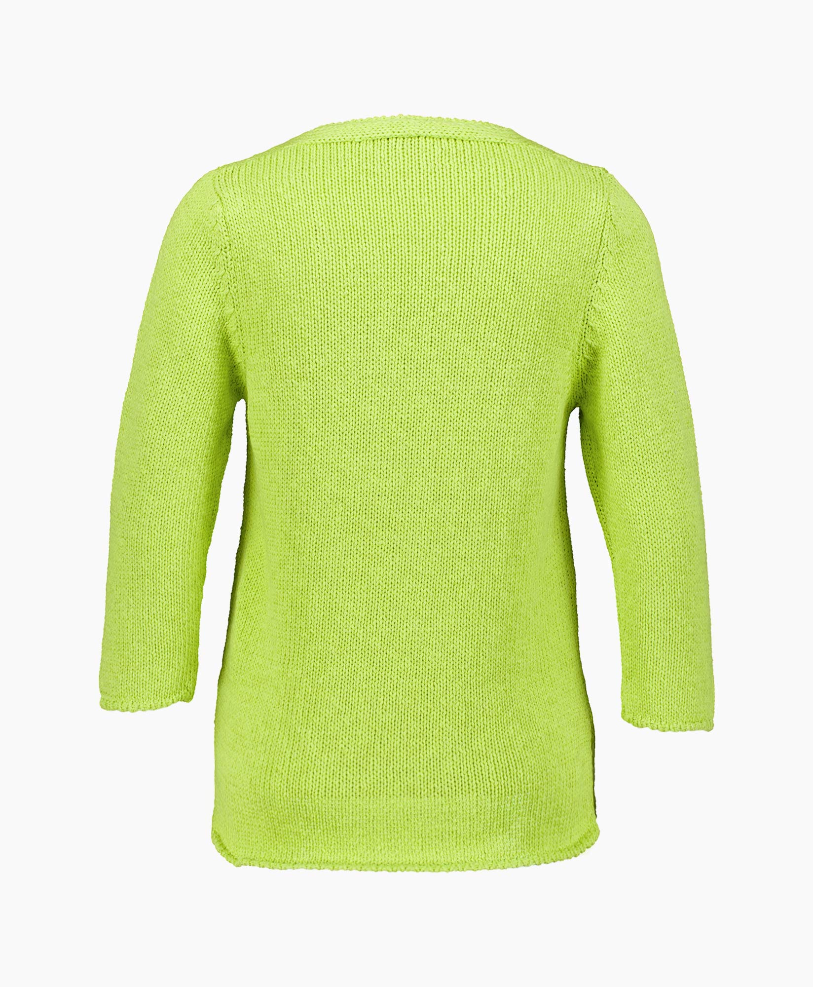 Pullover Cotton Linnen V Neck Groen
