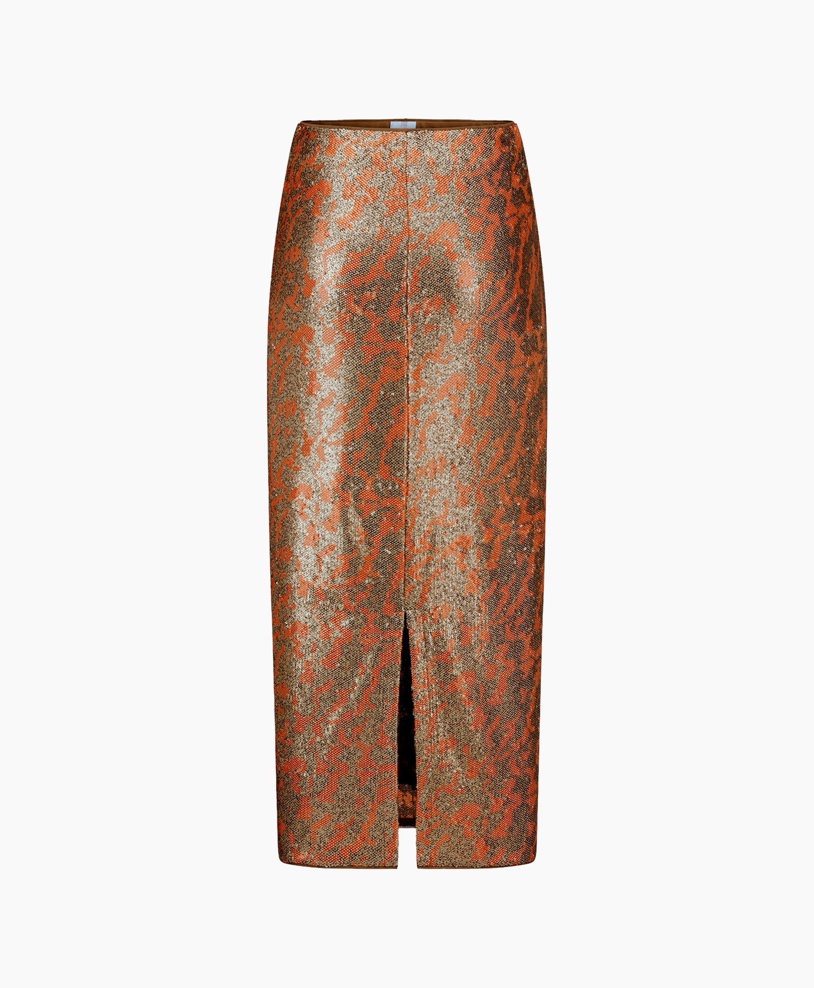 rok, metaalachtig, lang, couture, patroon
