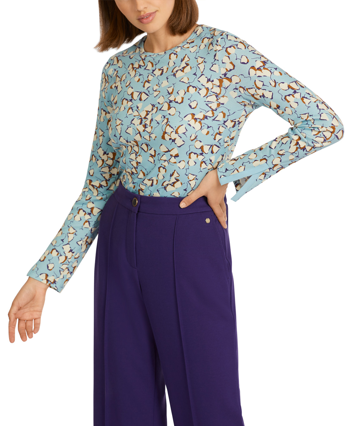 Marccain Collectie T-shirt Uc 48.13 J07 Blauw
