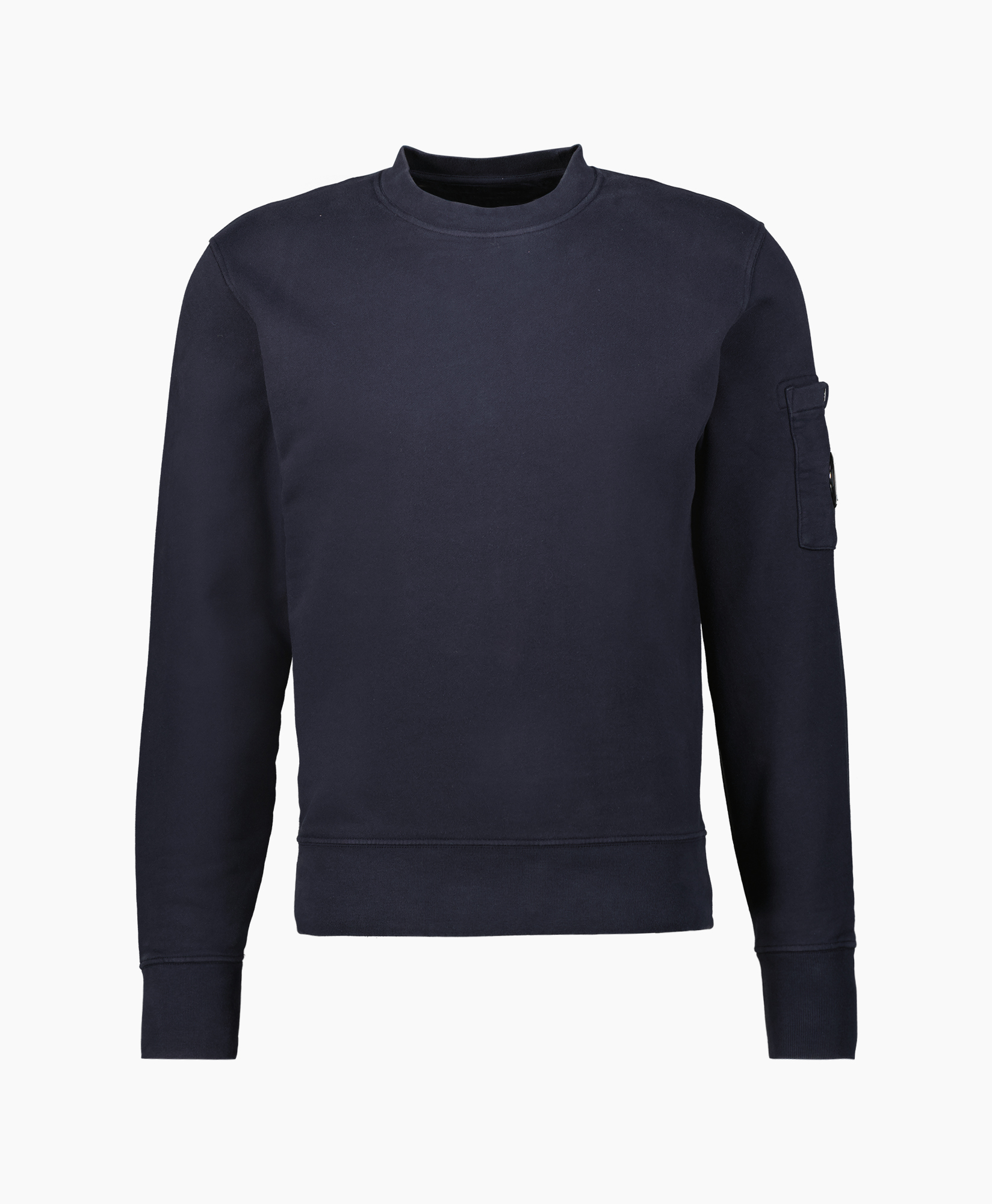 Cp Company Sweater Brushed & Emerized Diagonal Fle Donker Blauw
