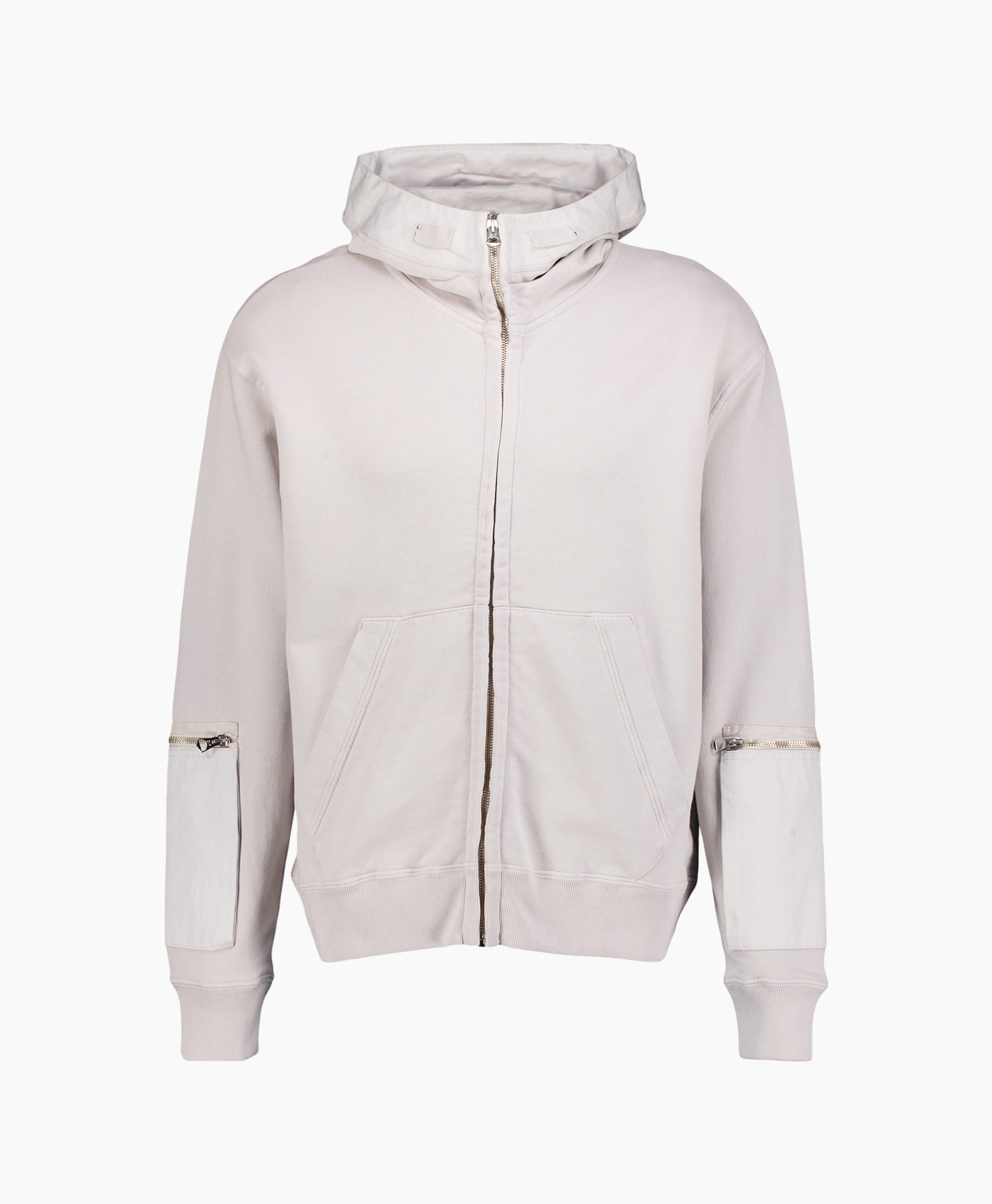 Vest Felpa Aperta Cappuccio Taupe
