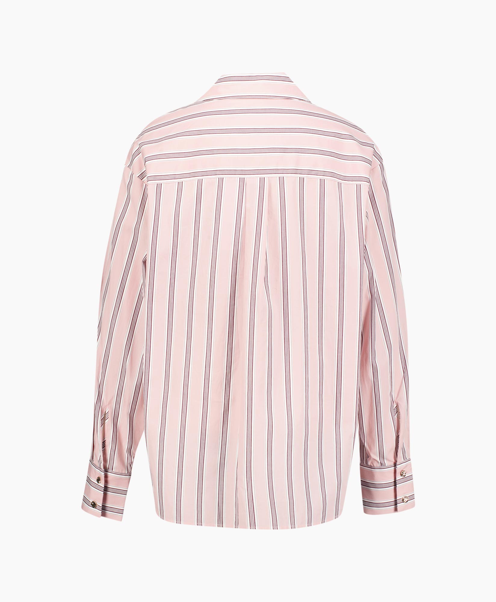 hemd met strepen, roze shirt, lange mouwen, knopen, kraag