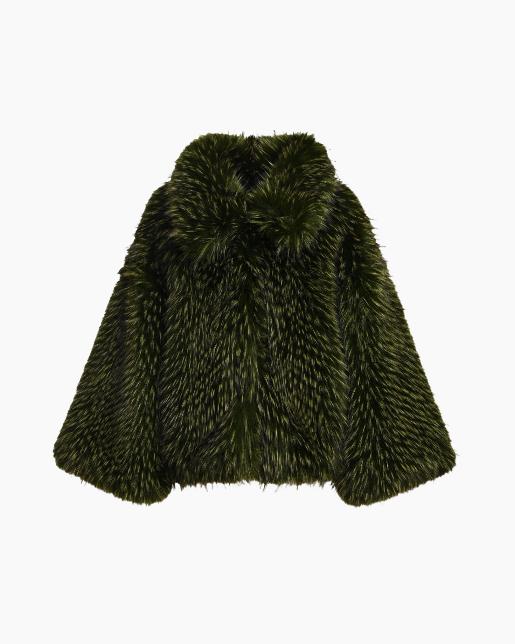 vacht, jas, pluche, groen, lang]