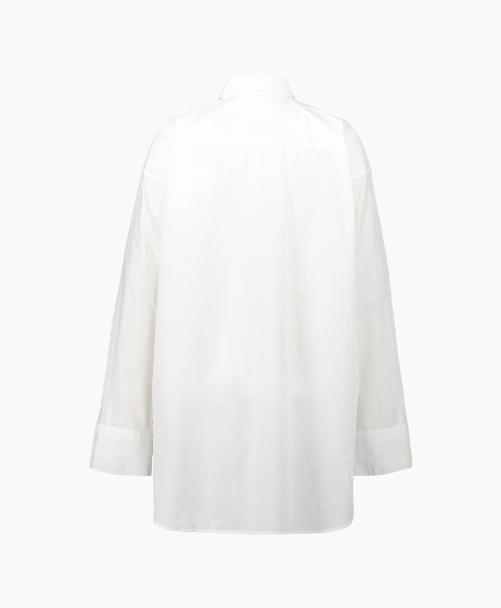 Closed Blouse Placket Detail Shirt Wit