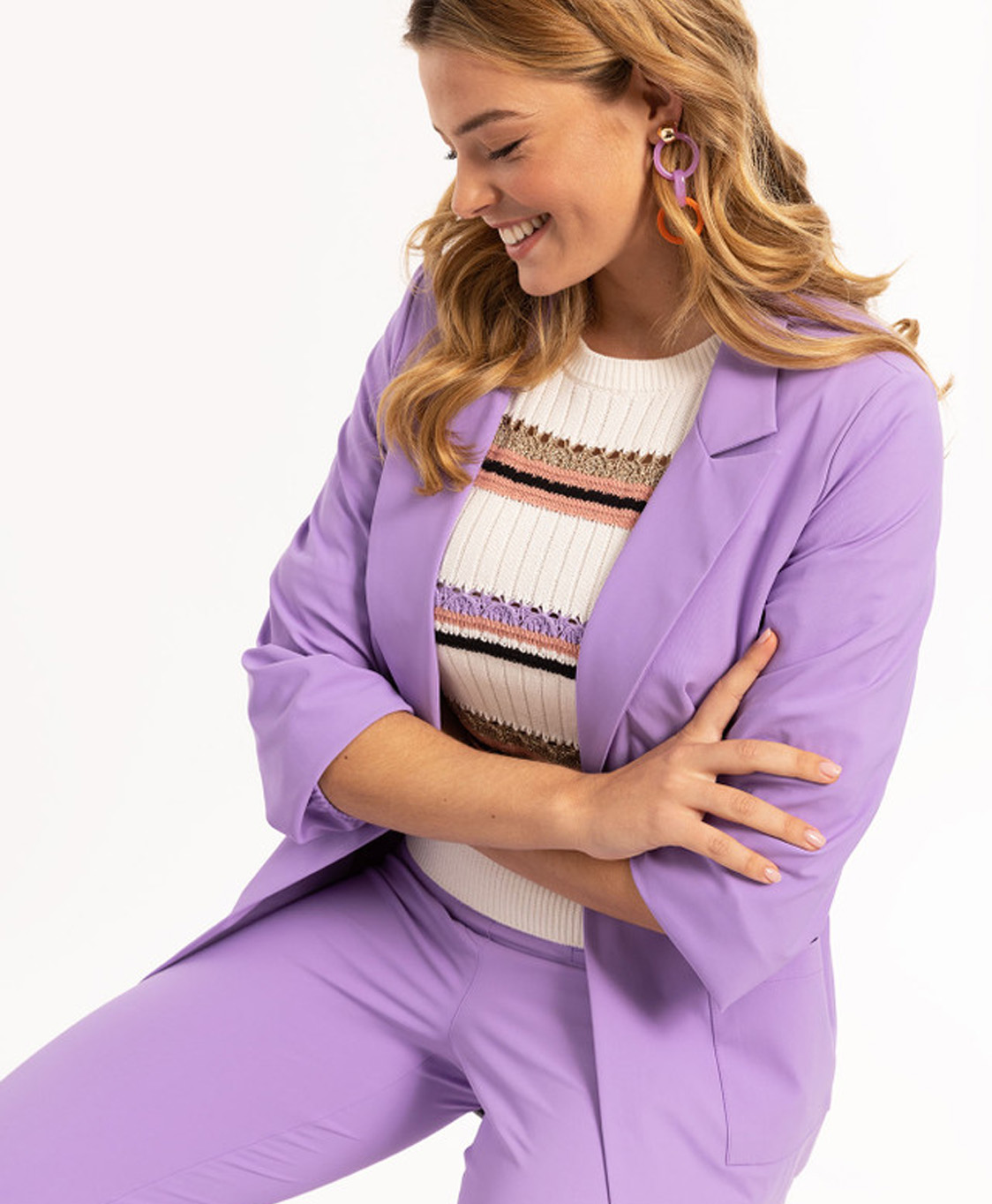 Studio Anneloes Blazer Tessie Bonded Blazer Paars