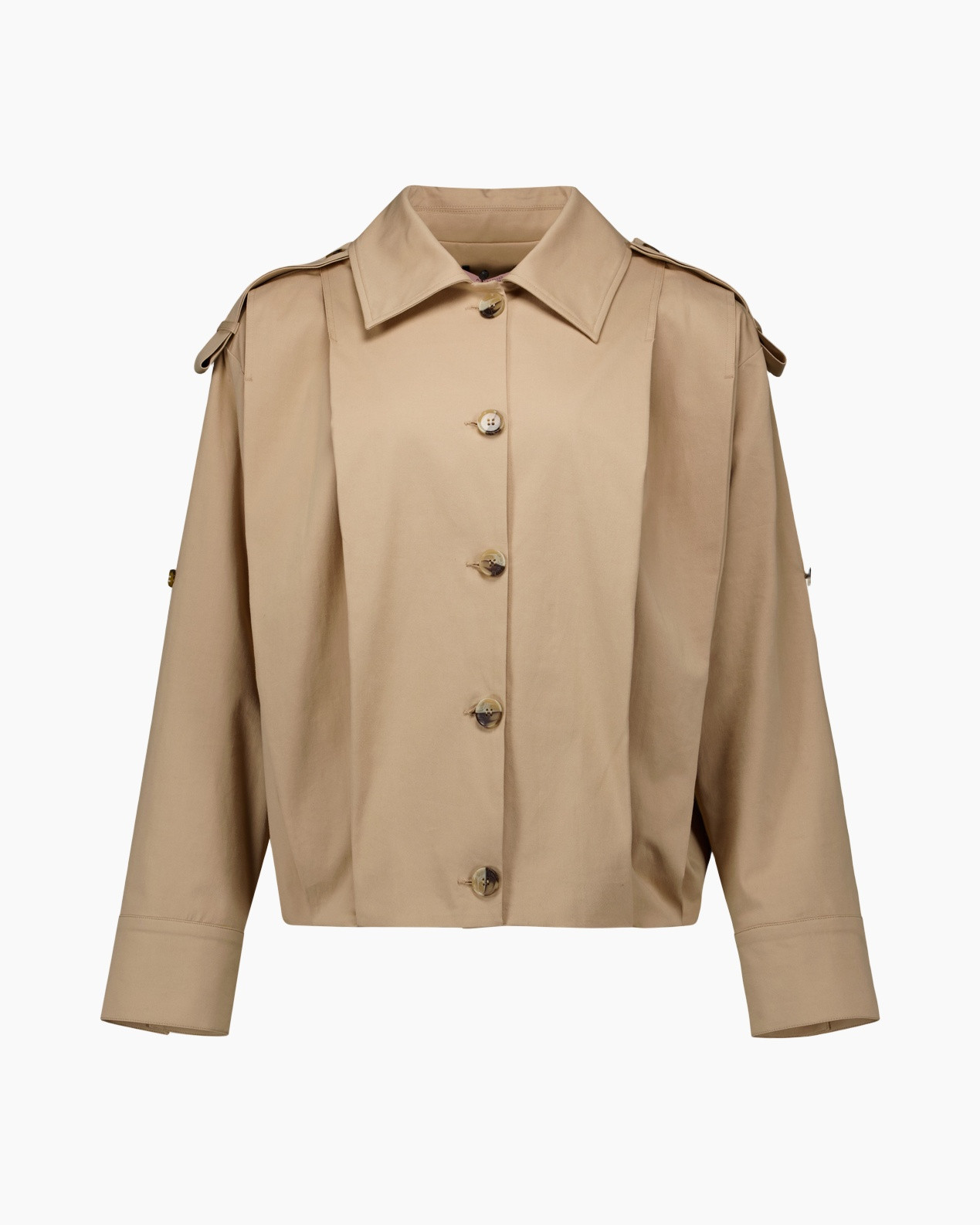 trench, beige, coat, buttoned, collar