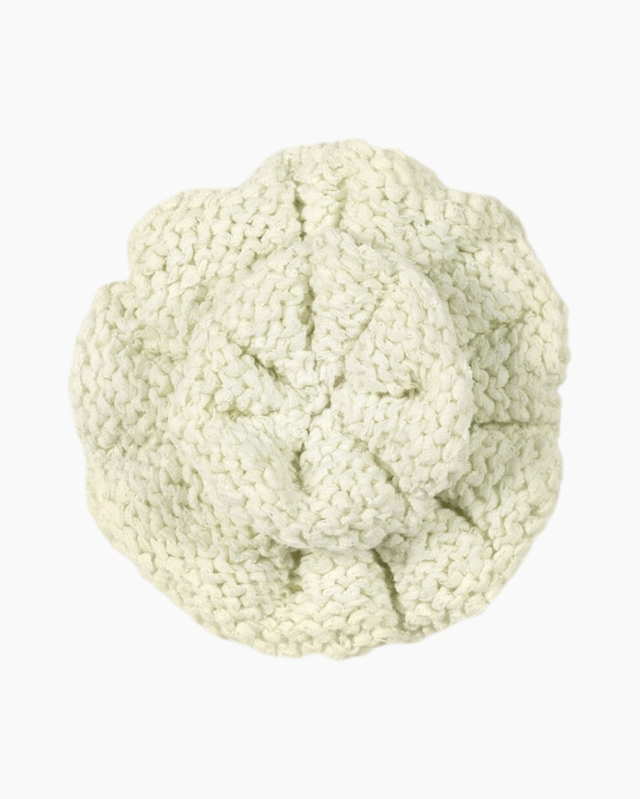 gebreide sjaal, gehaakte sjaal, zachte garen, crème kleur, ronde sjaal