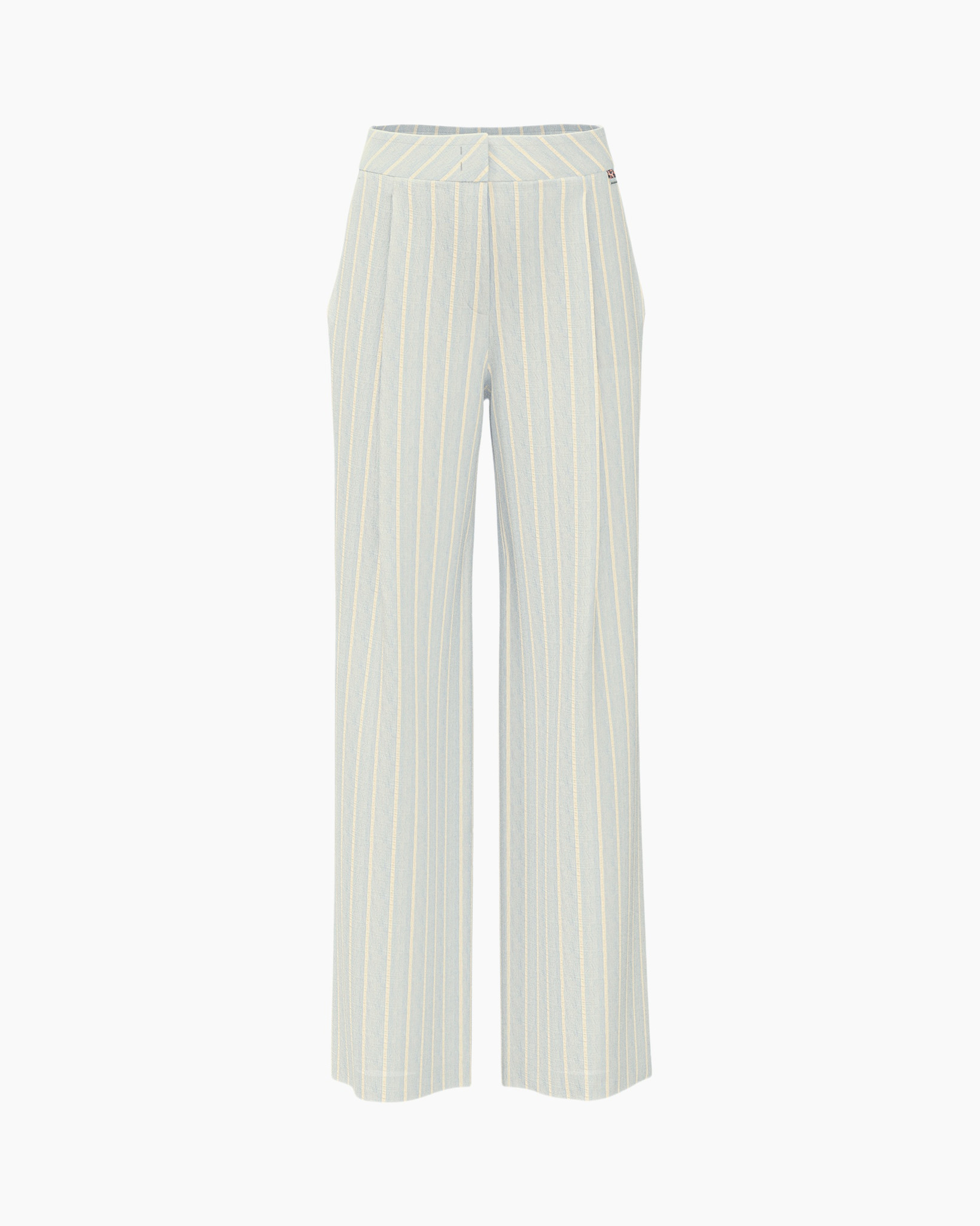 broeken, pants, gestreept, linnen, blauw