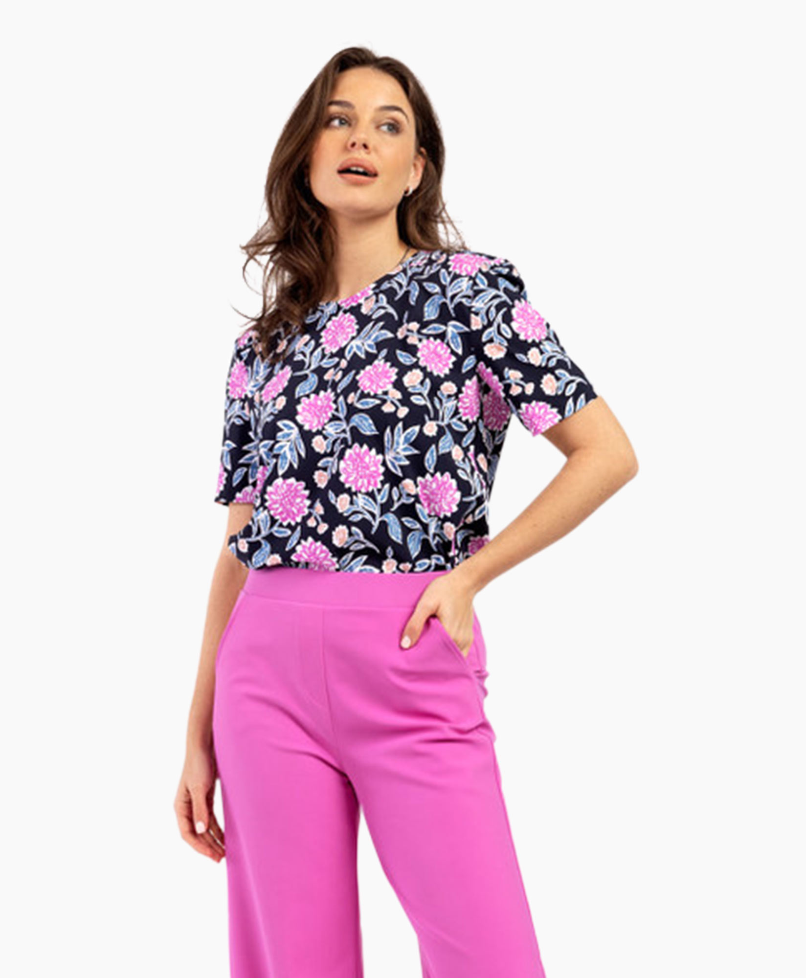 Top & T-shirt Lott Flower Tee Roze