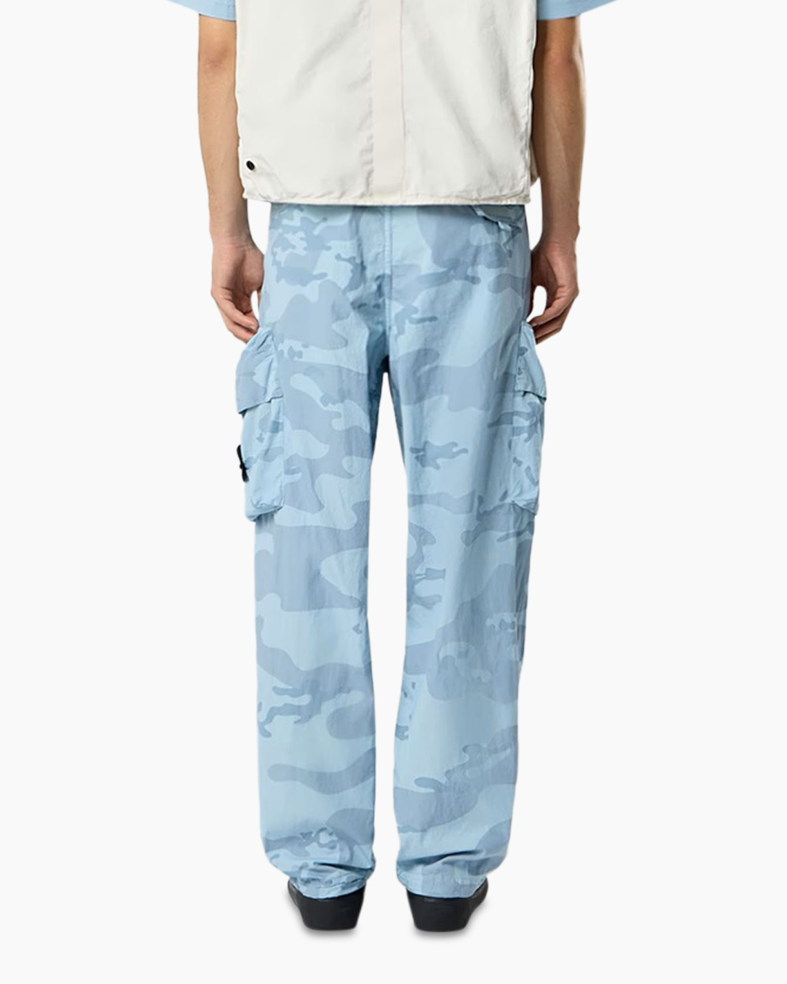 breeches cargo, kleding camouflage, zakken, lichtblauw, broek
