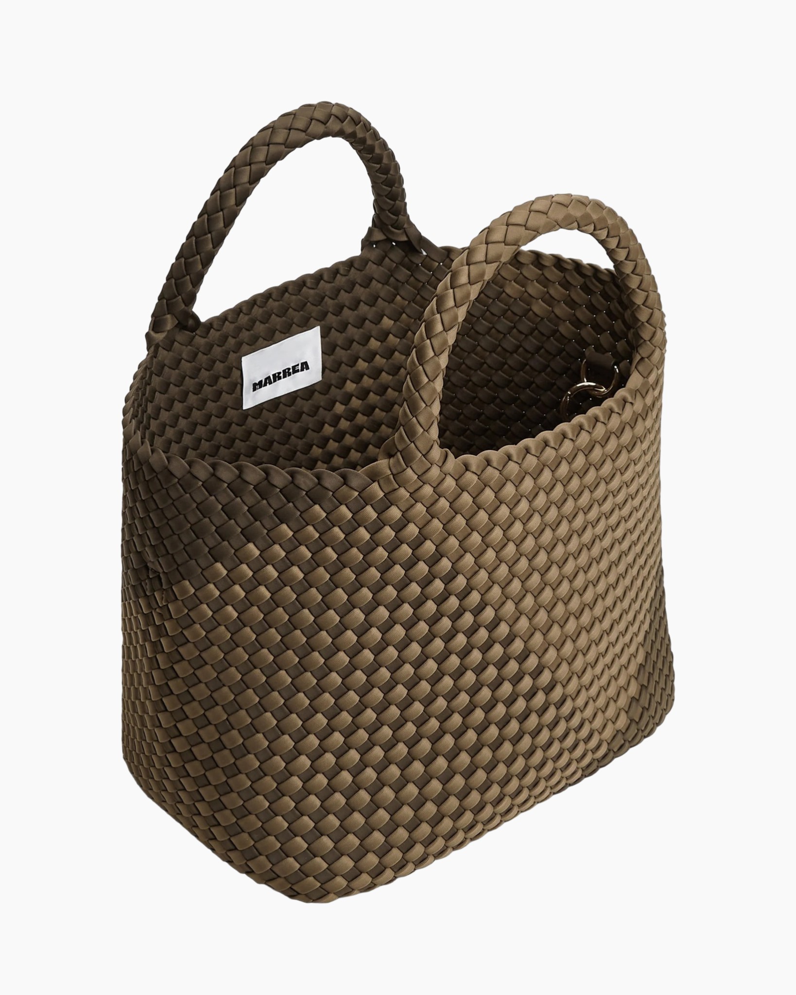 tas, tasje, geweven, bruin, handtas