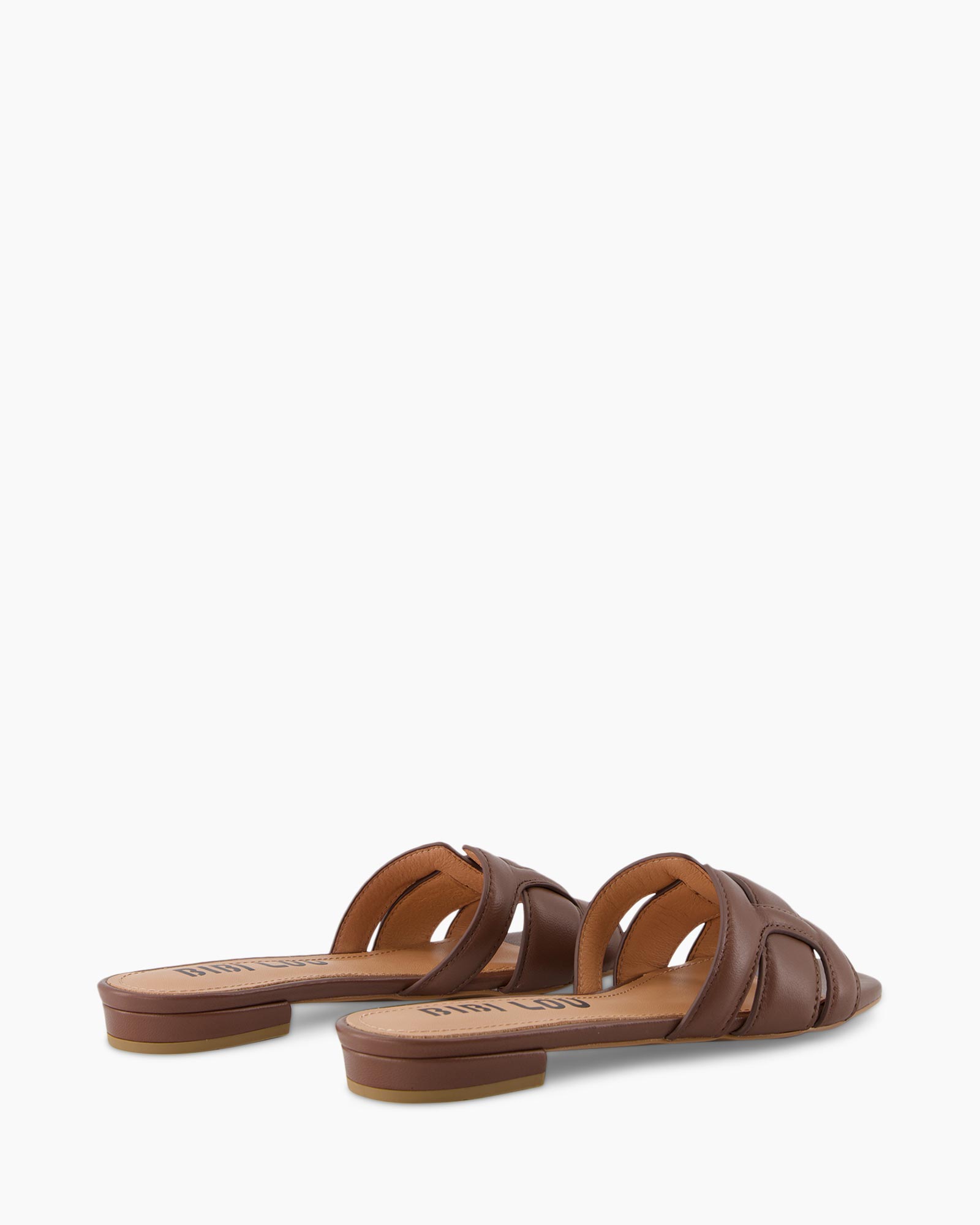 Sandaal Zonder Hak Kid Leather Bruin