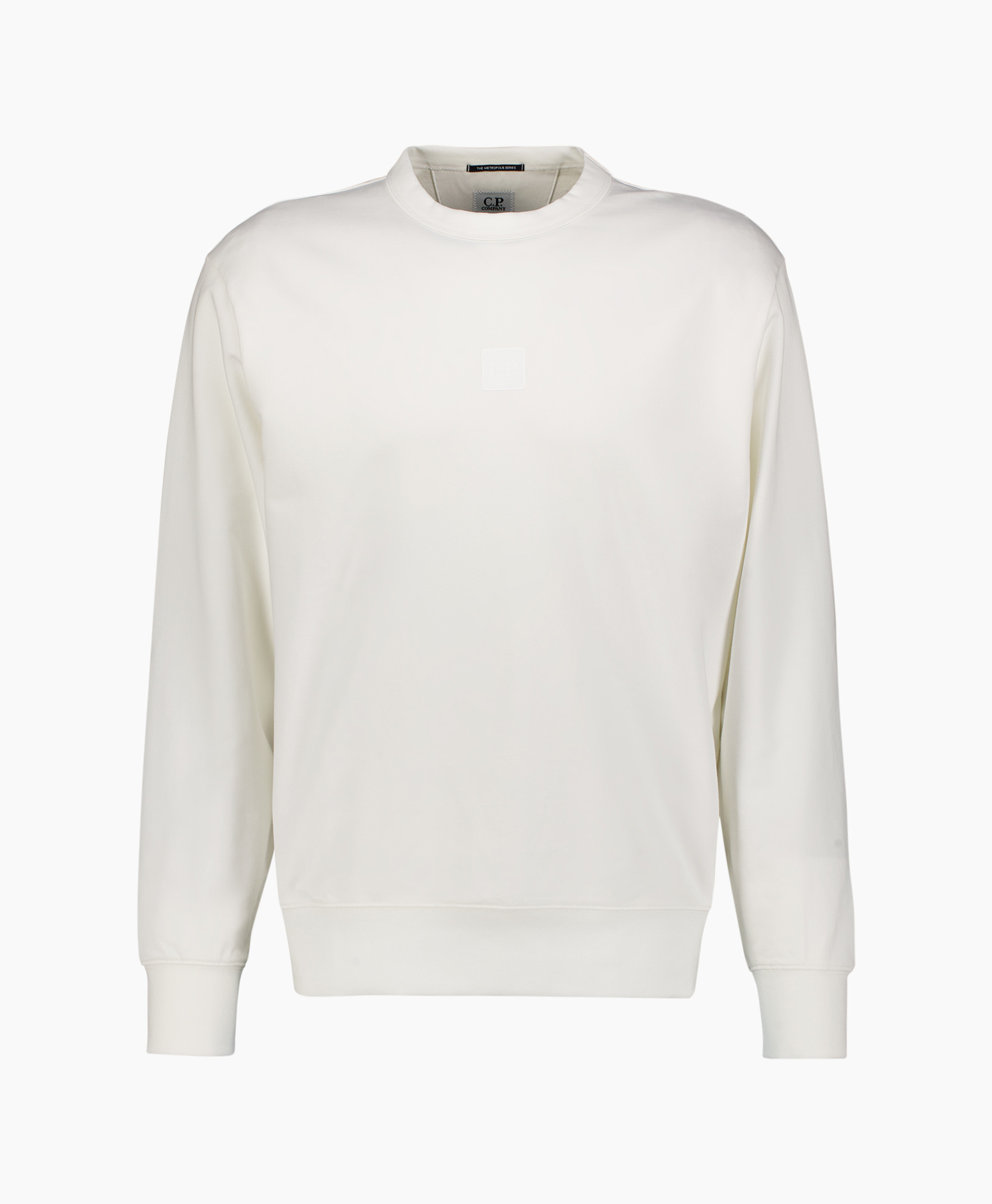 CP Company Sweater Metropolis Crewneck Stretch Fleece Off White